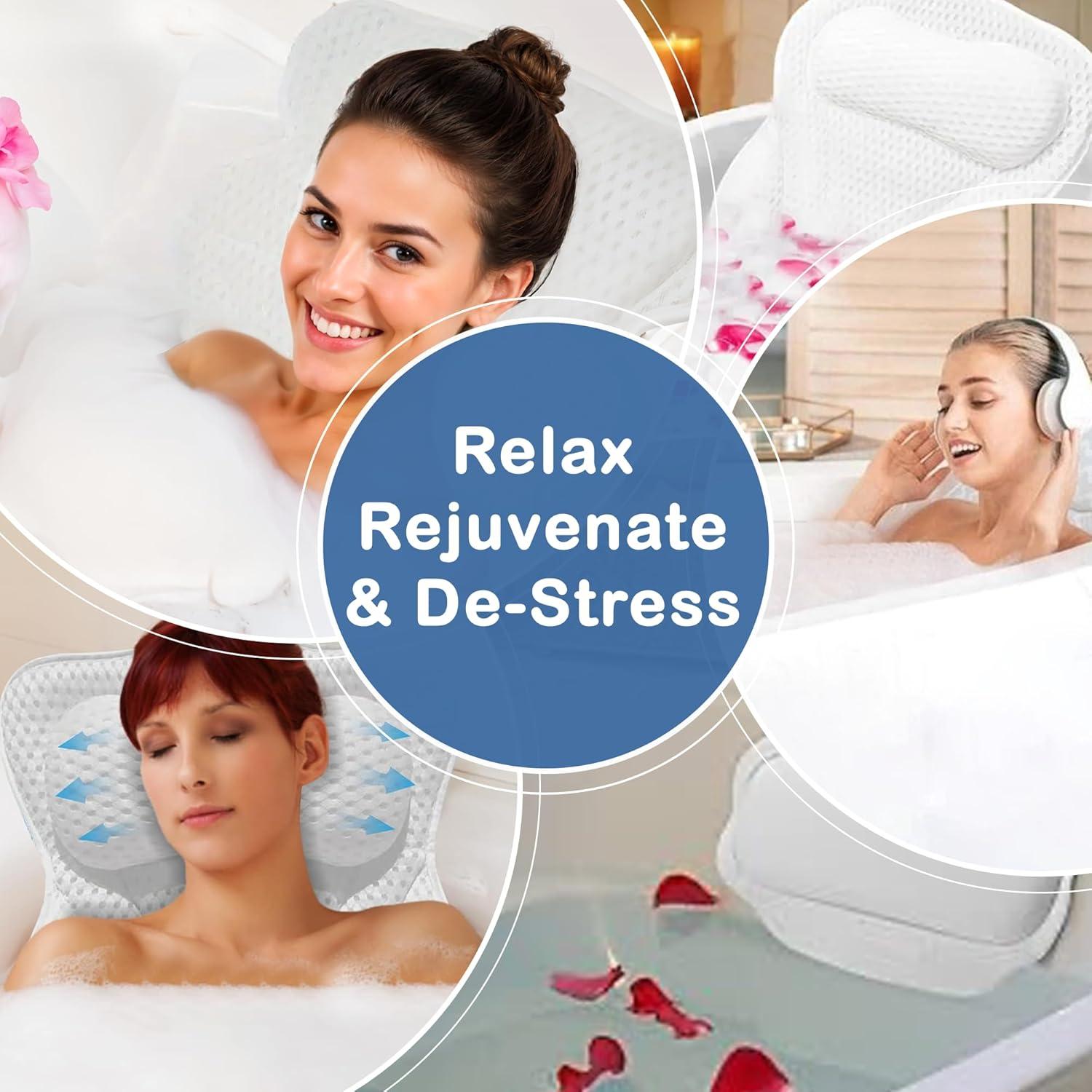 Almohada de Baño Antideslizante Pretty Evy - Ergonómica y Lujosa