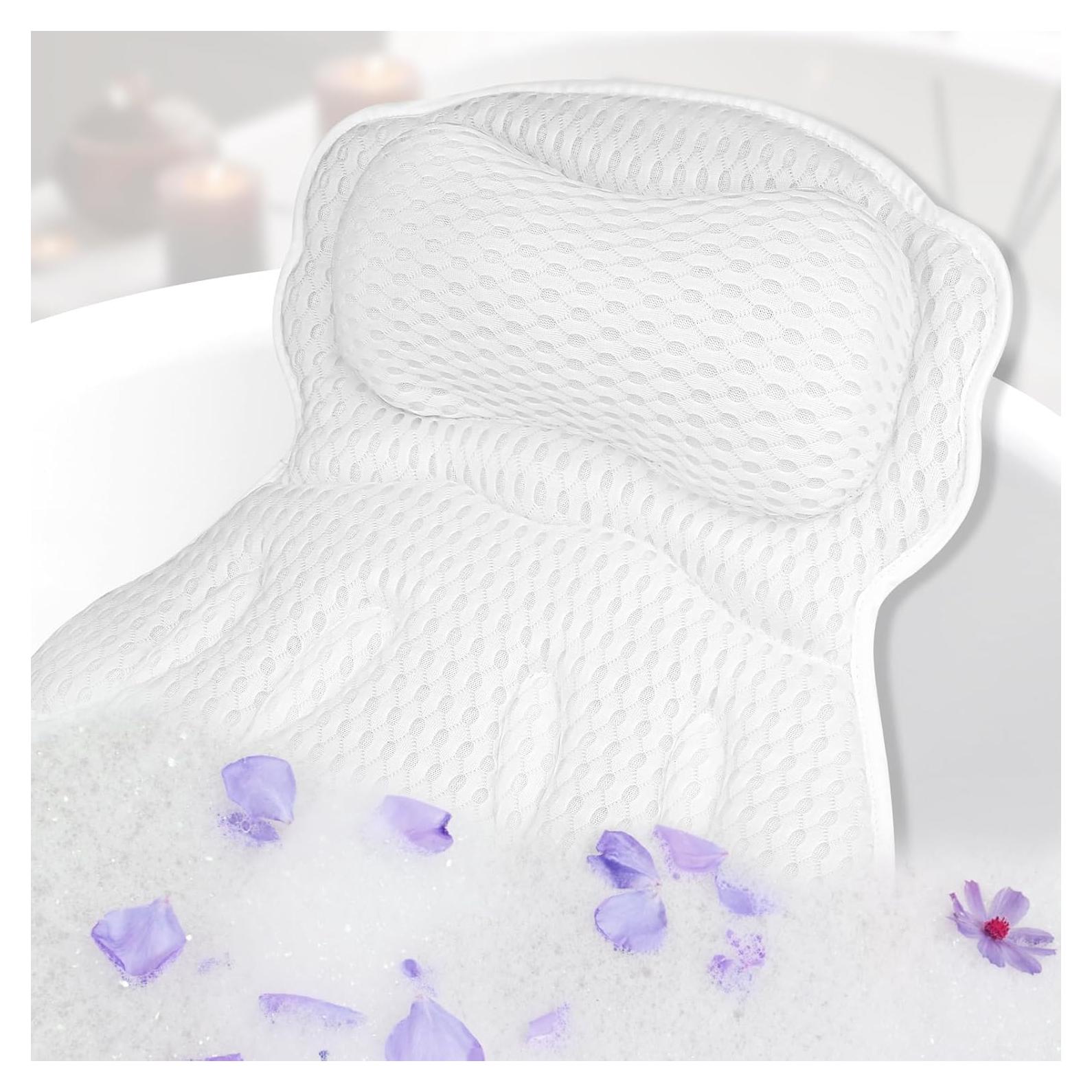 Almohada de Baño Gliship con Malla 4D y 6 Ventosas Antideslizantes