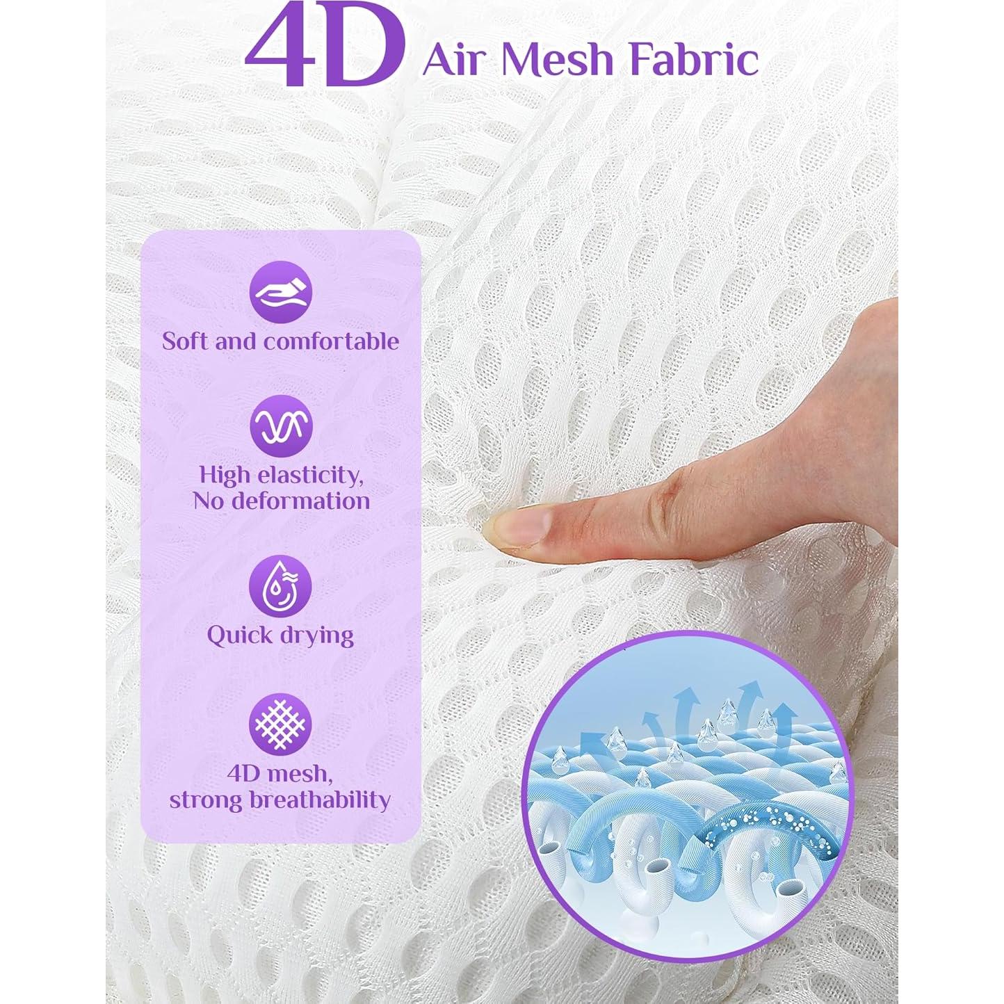 Almohada de Baño Gliship con Malla 4D y 6 Ventosas Antideslizantes