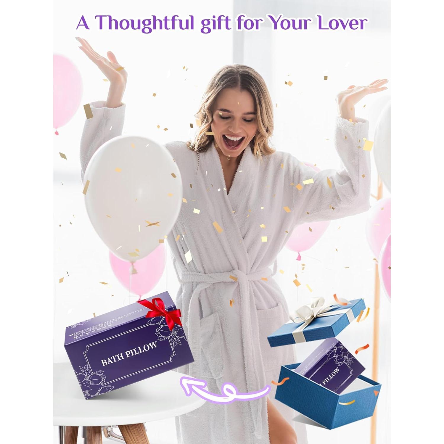 Almohada de Baño Gliship con Malla 4D y 6 Ventosas Antideslizantes