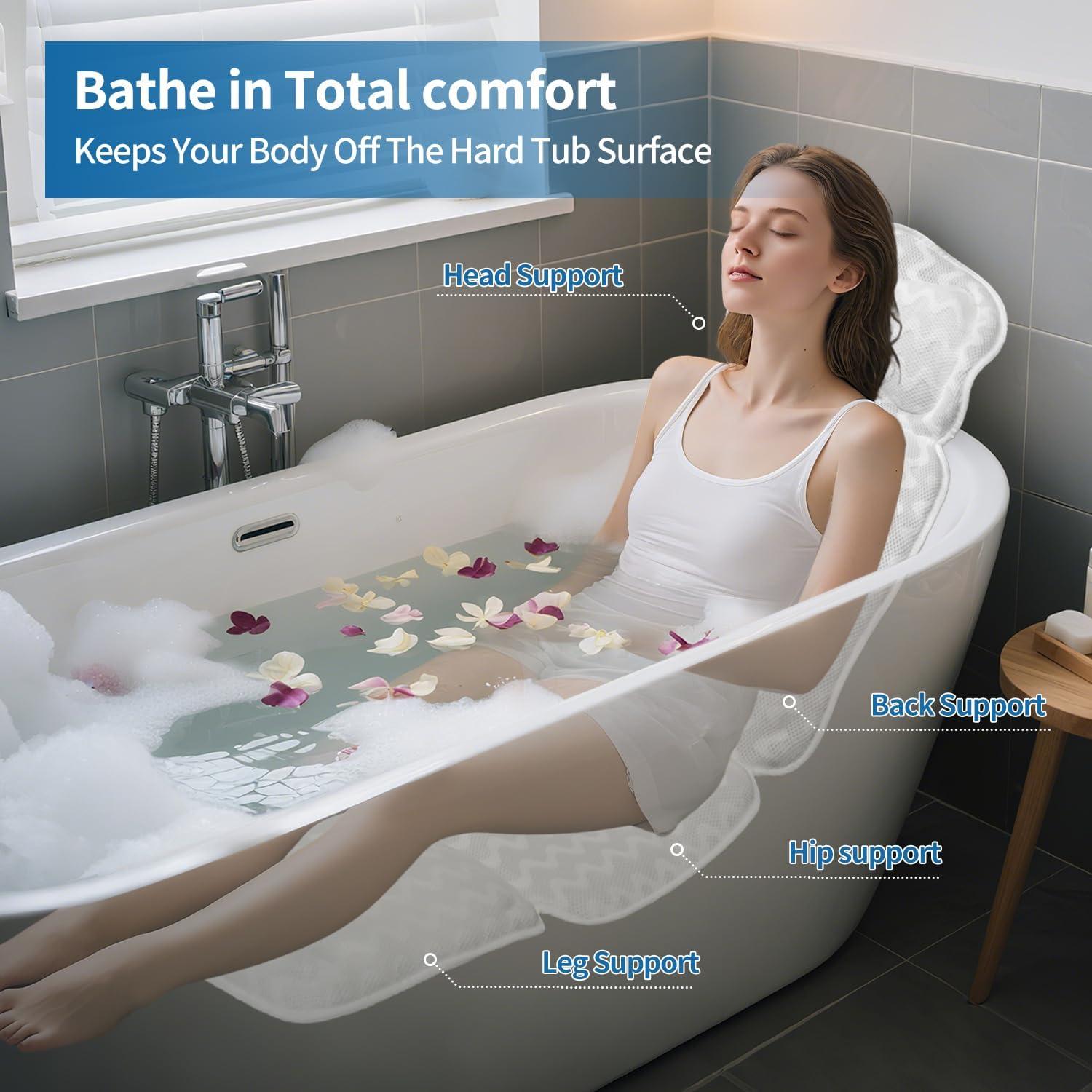 Almohada de Baño de Cuerpo Completo MYoGMK - Malla 4D, Suave y Transpirable