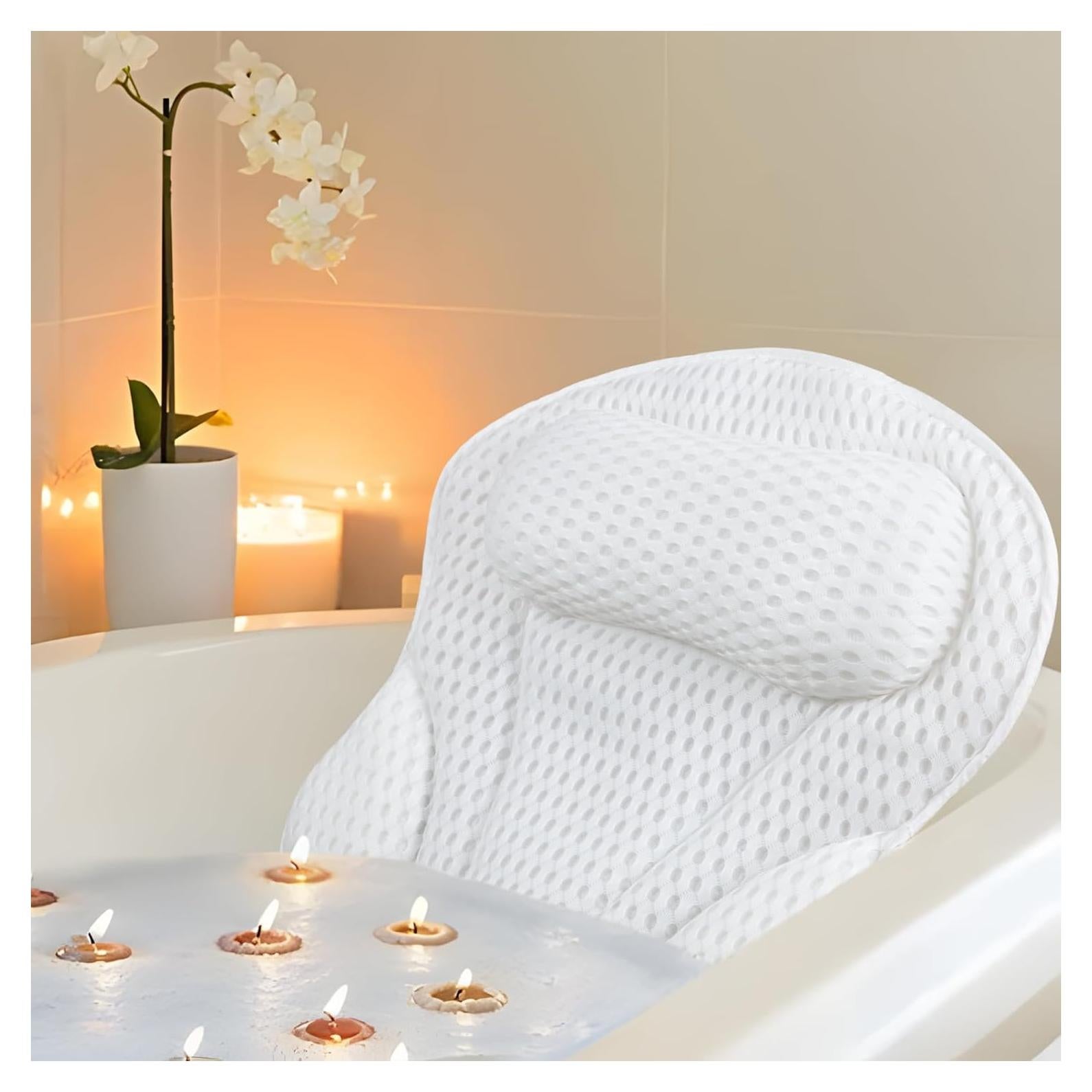 Almohada de Baño Roocn - Malla Ultra-Suave con Ventosas