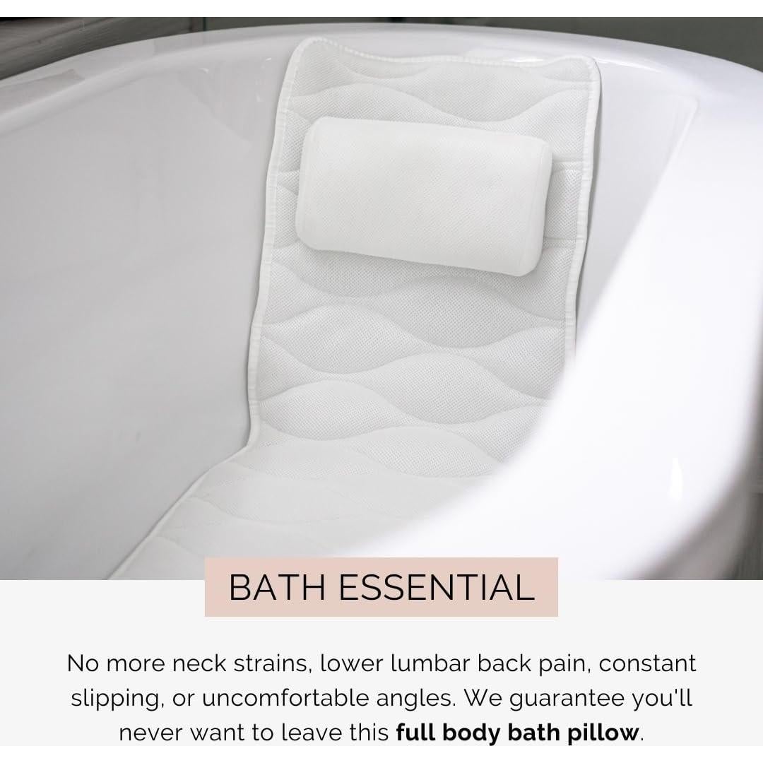 Almohada de Baño de Cuerpo Completo Monsuri - Soporte y Comodidad