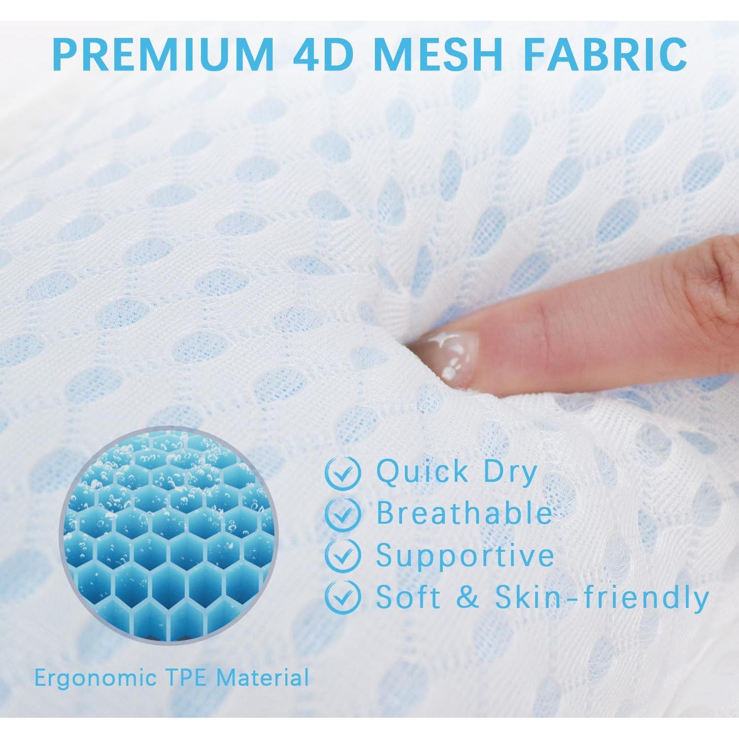 Almohada de Baño Anevna con Ventosas Antideslizantes - Malla 4D