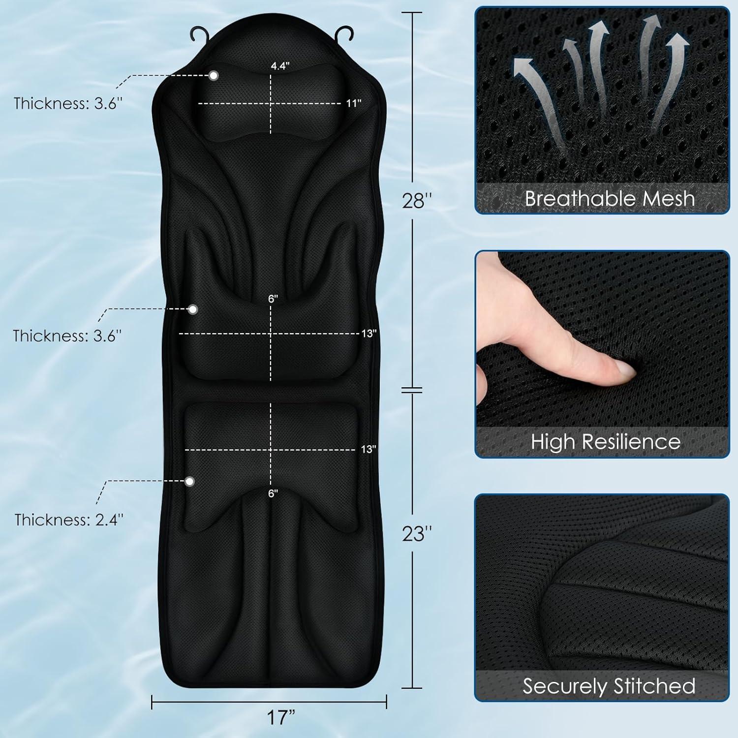 Almohada de Baño Ergonómica Atsuwell 51x17 cm con Ventosas