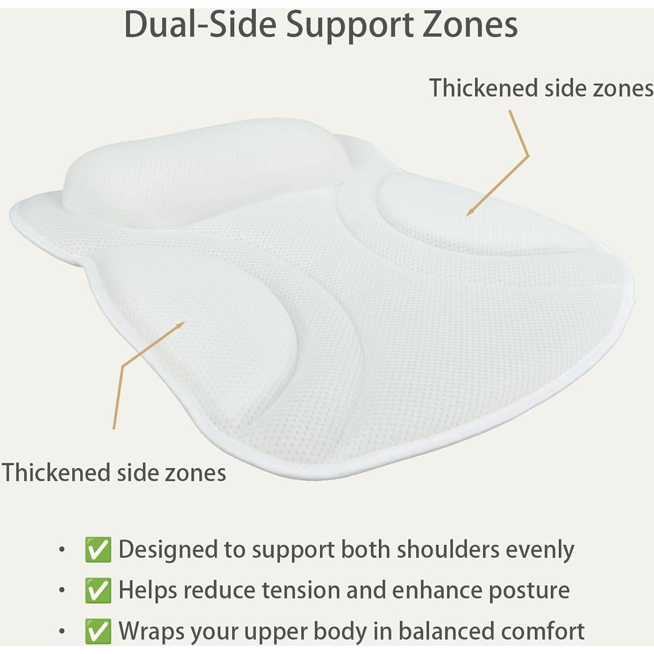 Almohada de Baño EULAXLAB 2025 con Soporte Doble y Antideslizante