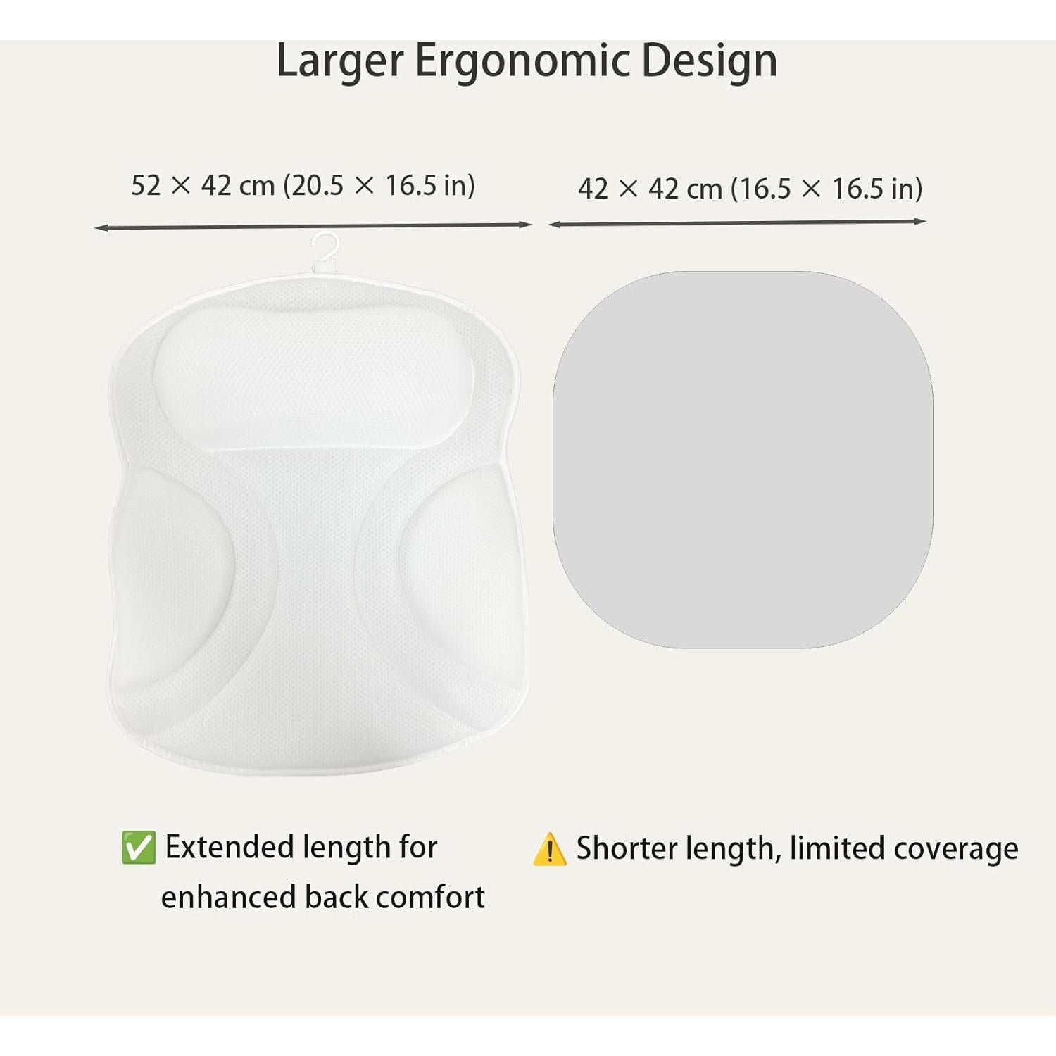 Almohada de Baño EULAXLAB 2025 con Soporte Doble y Antideslizante