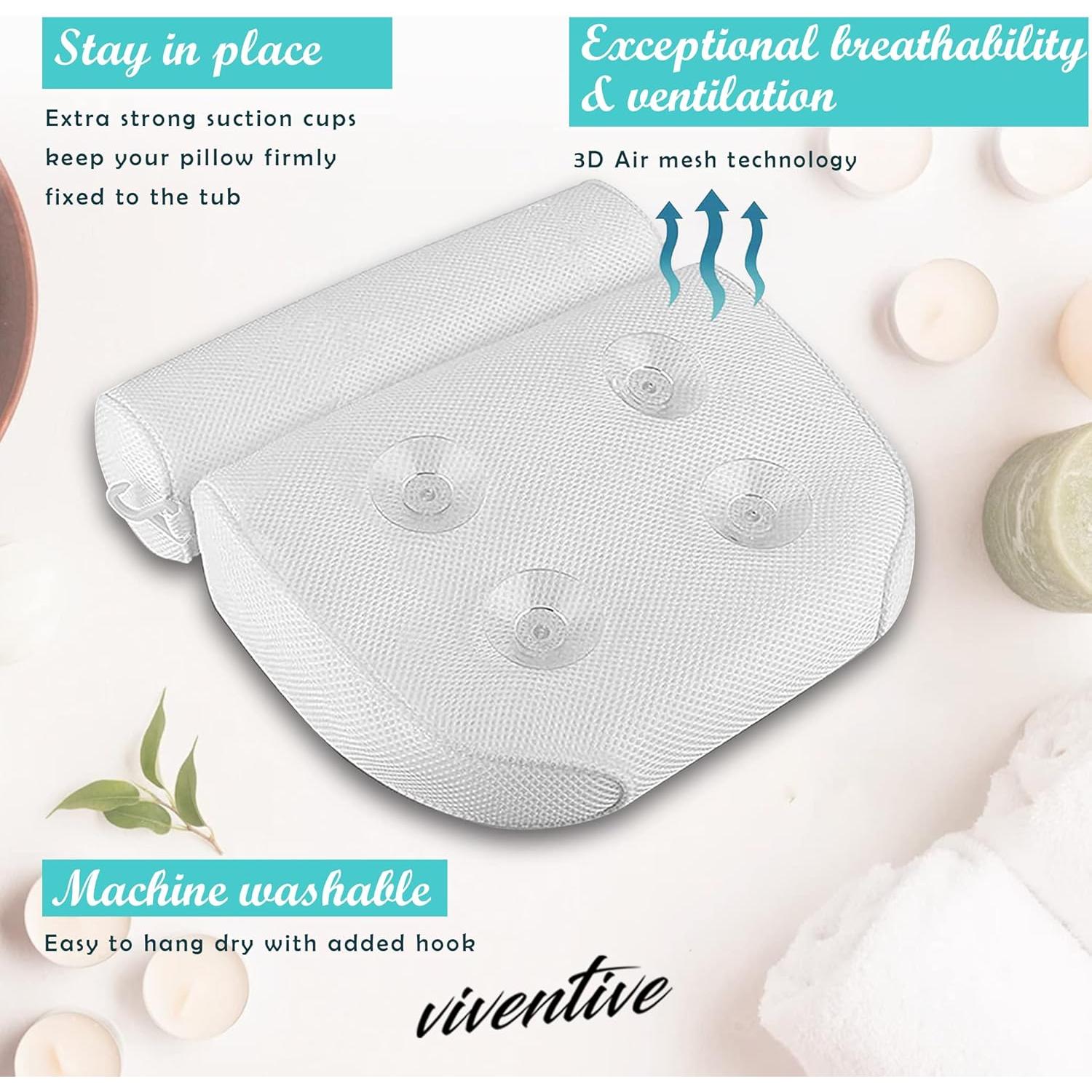 Almohada de Baño Viventive Antideslizante 35.5x33cm