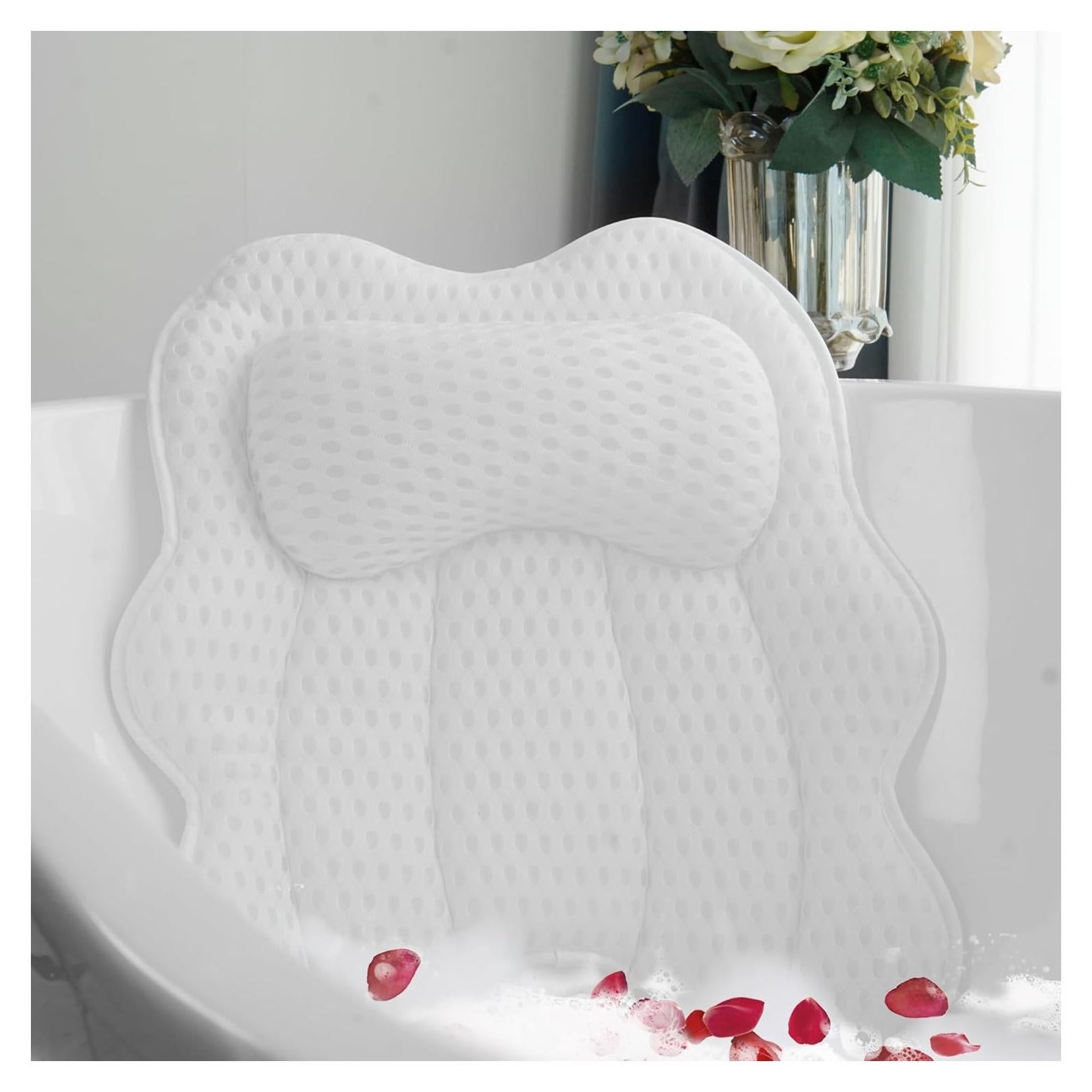 Almohada de Baño Joeyset de Malla 4D Antideslizante - Blanco