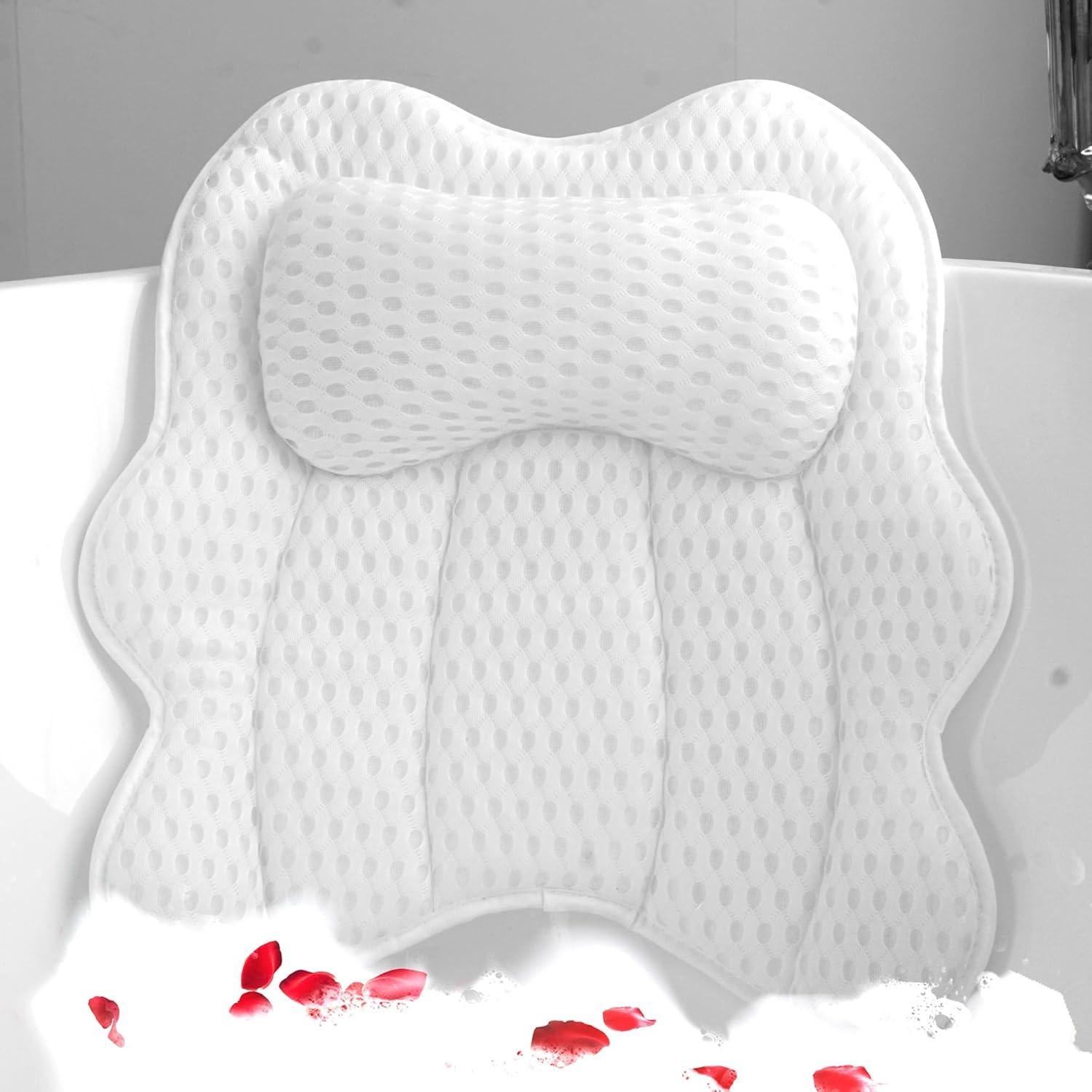 Almohada de Baño Joeyset de Malla 4D Antideslizante - Blanco