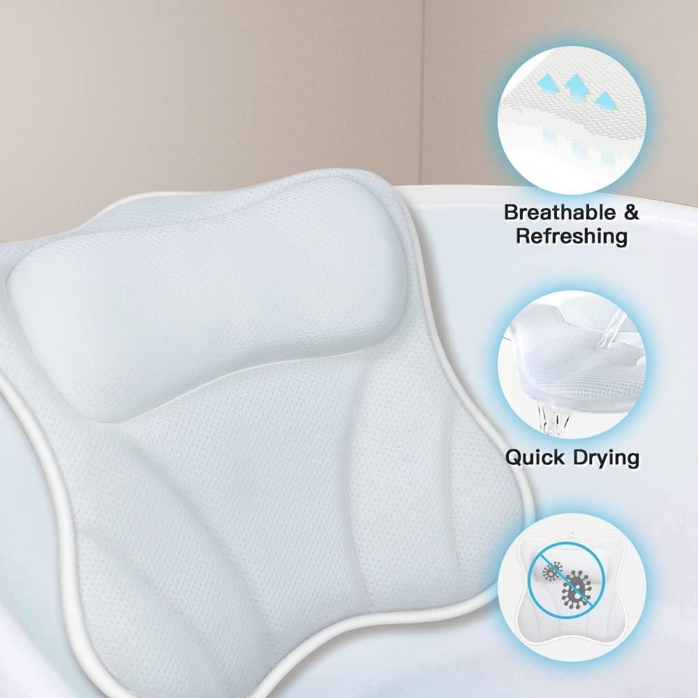 Almohada de Baño B BEAUTYBABY 4D con Ventosas Antideslizantes