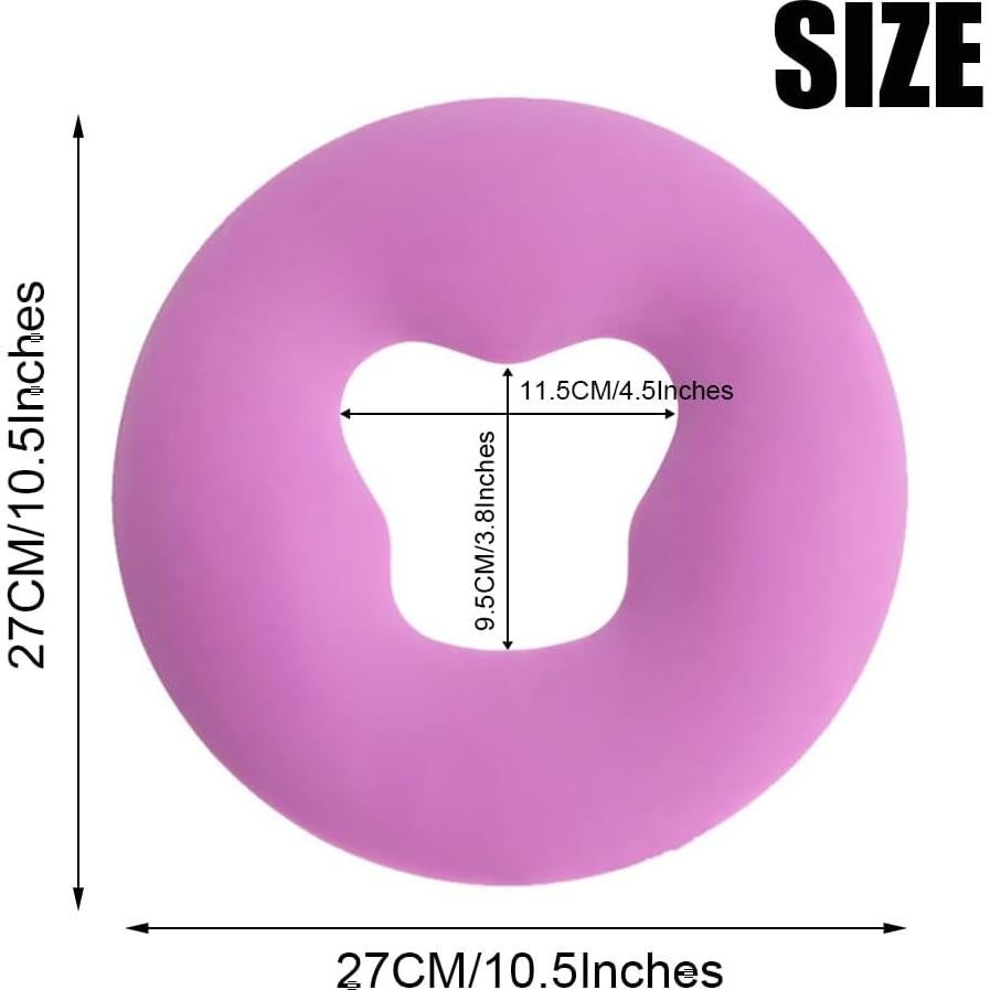 Almohada de Masaje Facial OULIGET de Silicona Morada 29x1.8cm