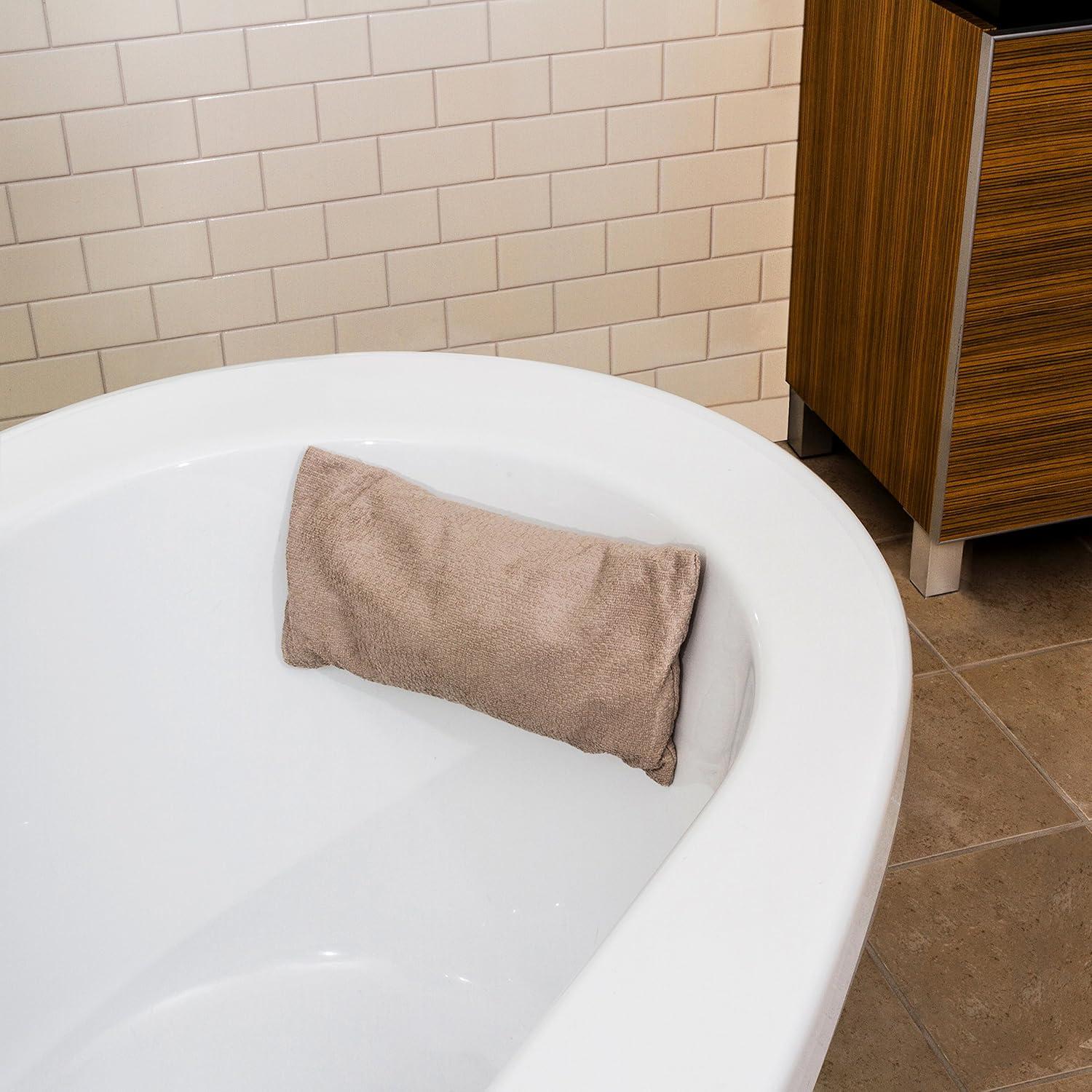 Almohada de Baño Antideslizante Splash Home Taupe 38x18 cm