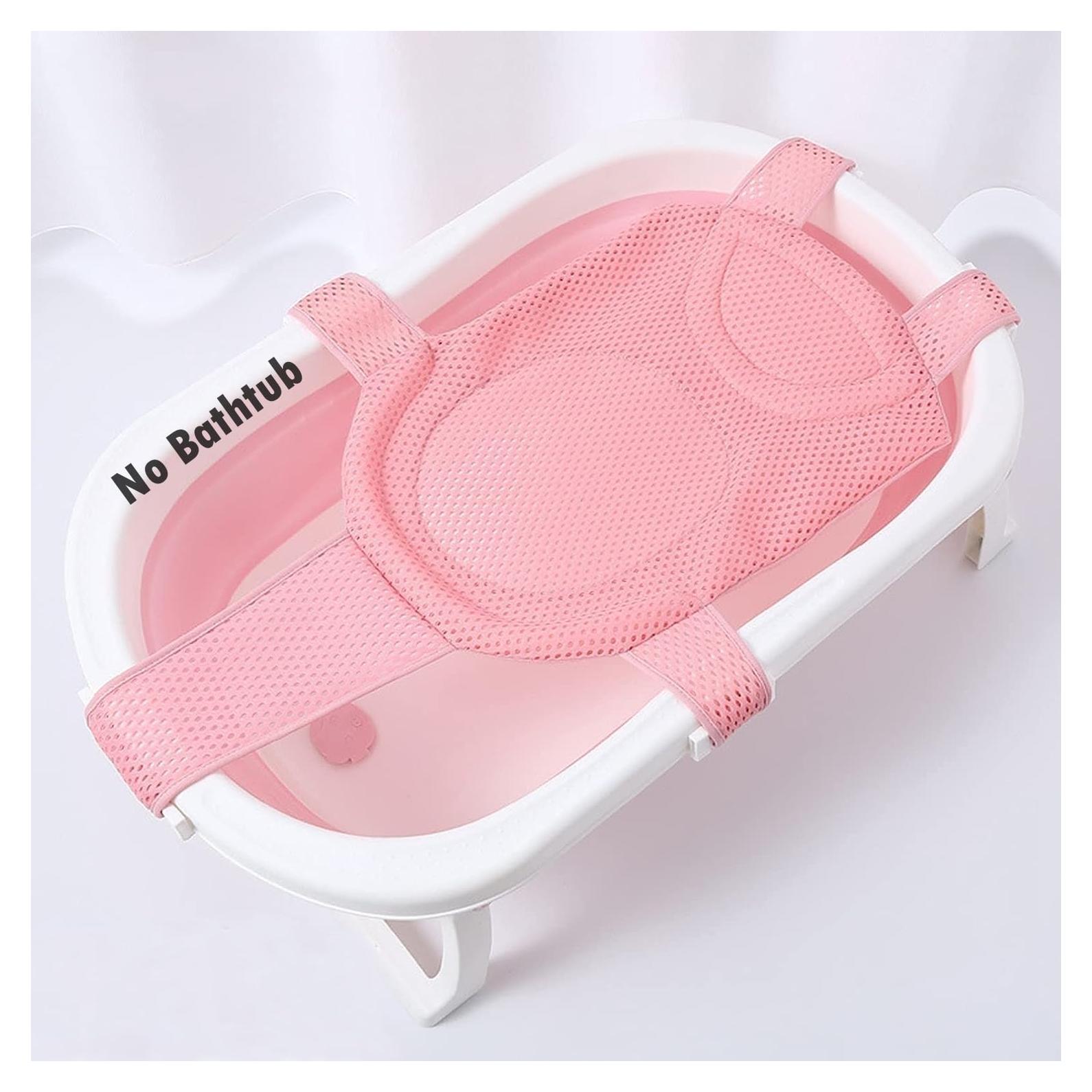 Soporte de Baño para Bebés SIQITECHNO Almohadilla Malla Rosa 107x77cm