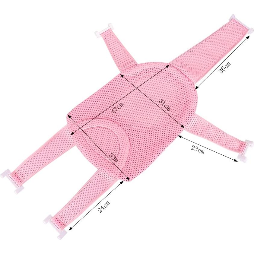 Soporte de Baño para Bebés SIQITECHNO Almohadilla Malla Rosa 107x77cm