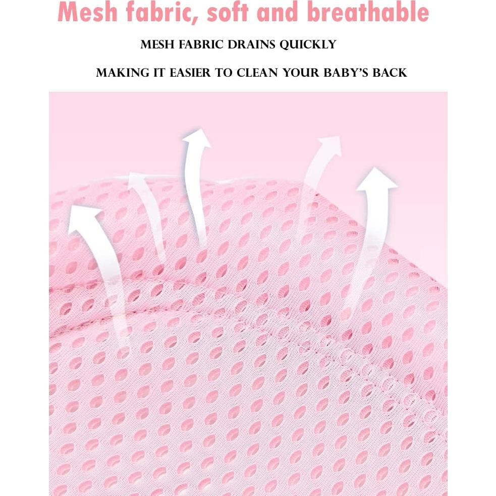 Soporte de Baño para Bebés SIQITECHNO Almohadilla Malla Rosa 107x77cm