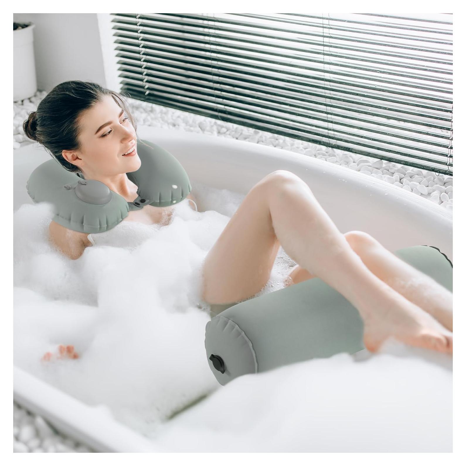 Almohadas Inflables de Baño MABOZOO 2 Pcs Soporte Completo