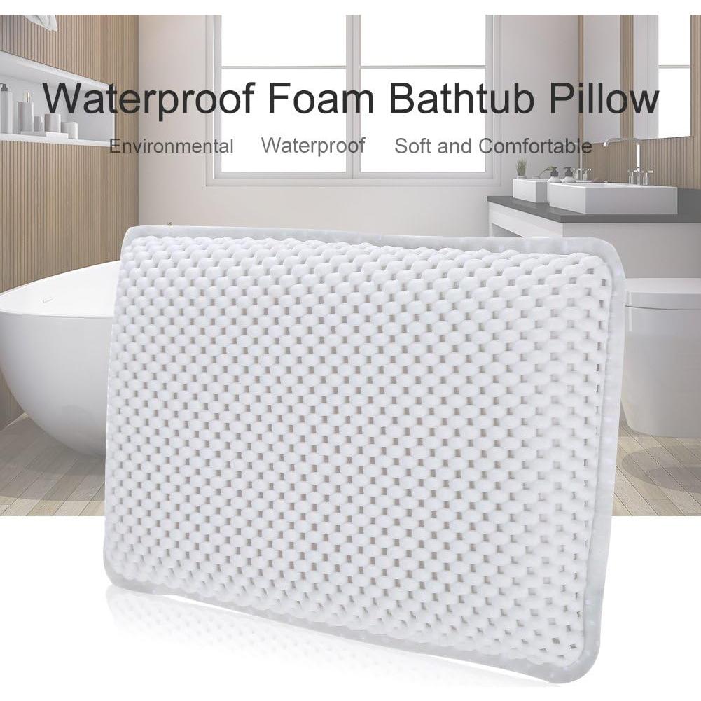 Almohada de Baño Yosoo Health Gear con Ventosas, Blanca
