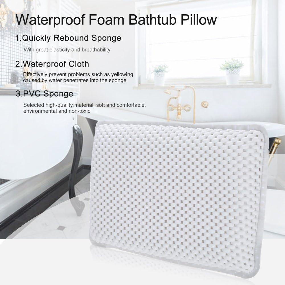 Almohada de Baño Yosoo Health Gear con Ventosas, Blanca