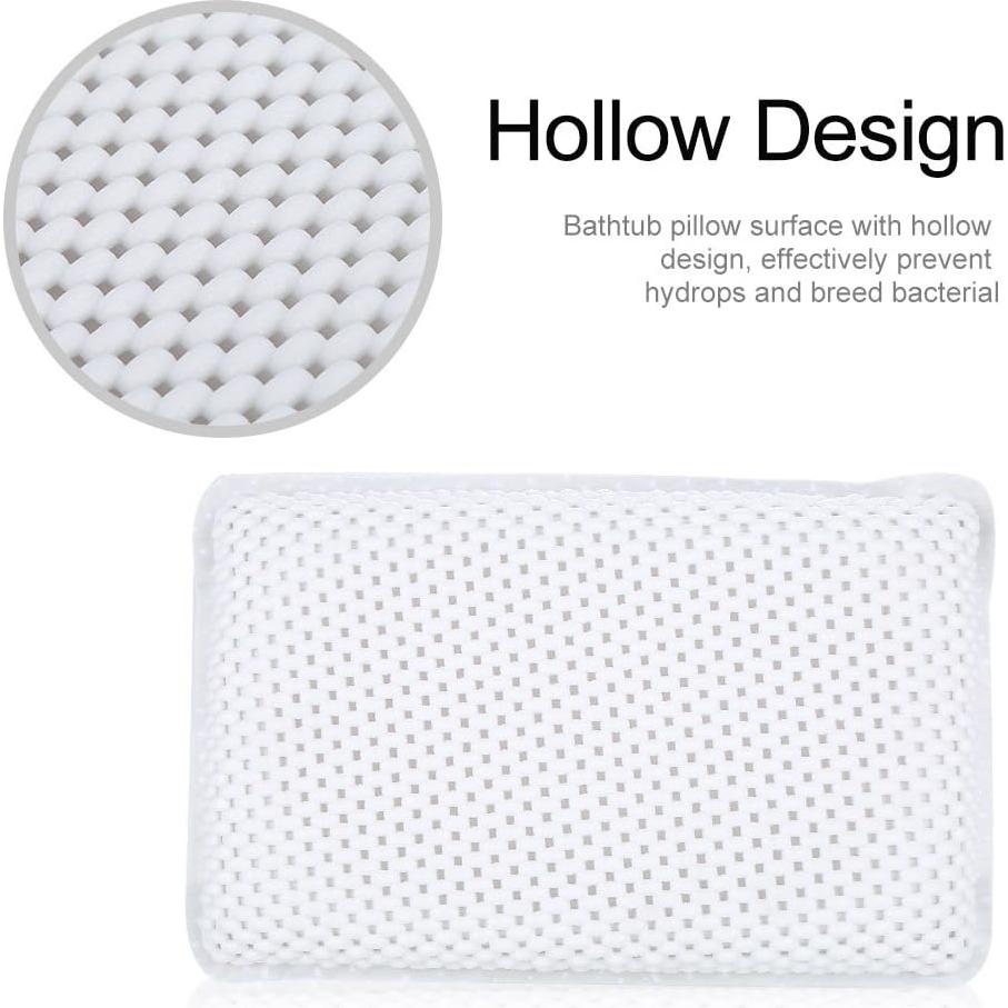 Almohada de Baño Yosoo Health Gear con Ventosas, Blanca