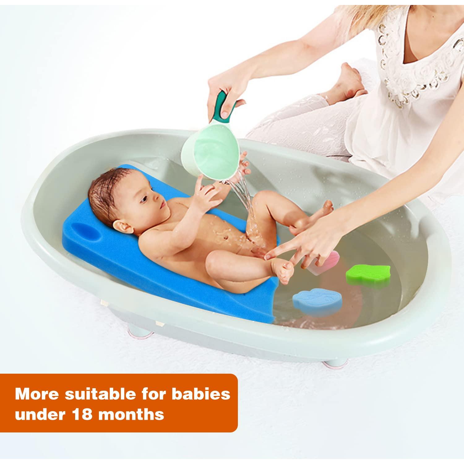 Esponja de Baño para Bebés HALLO Azul 49x31cm Suave y Antideslizante