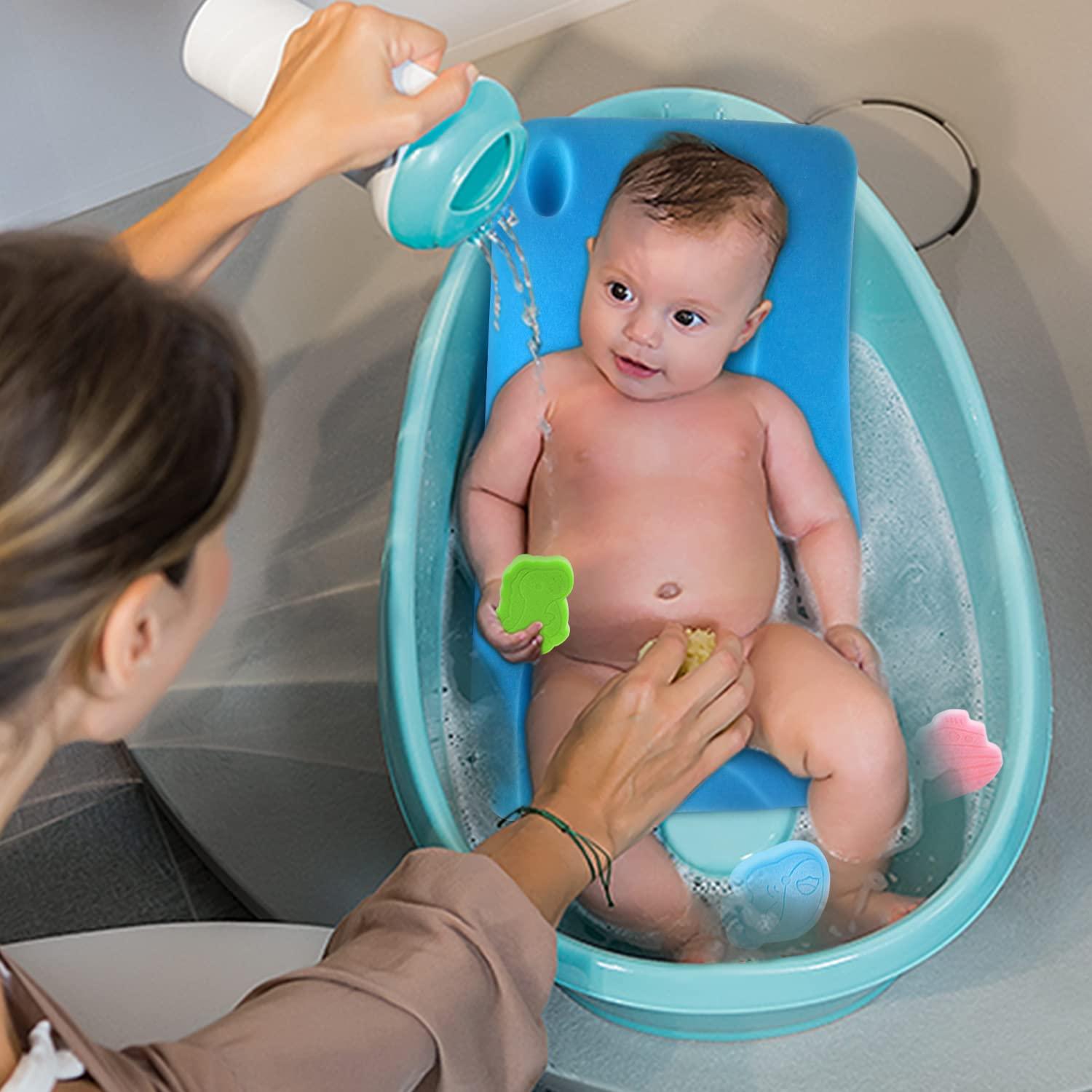 Esponja de Baño para Bebés HALLO Azul 49x31cm Suave y Antideslizante