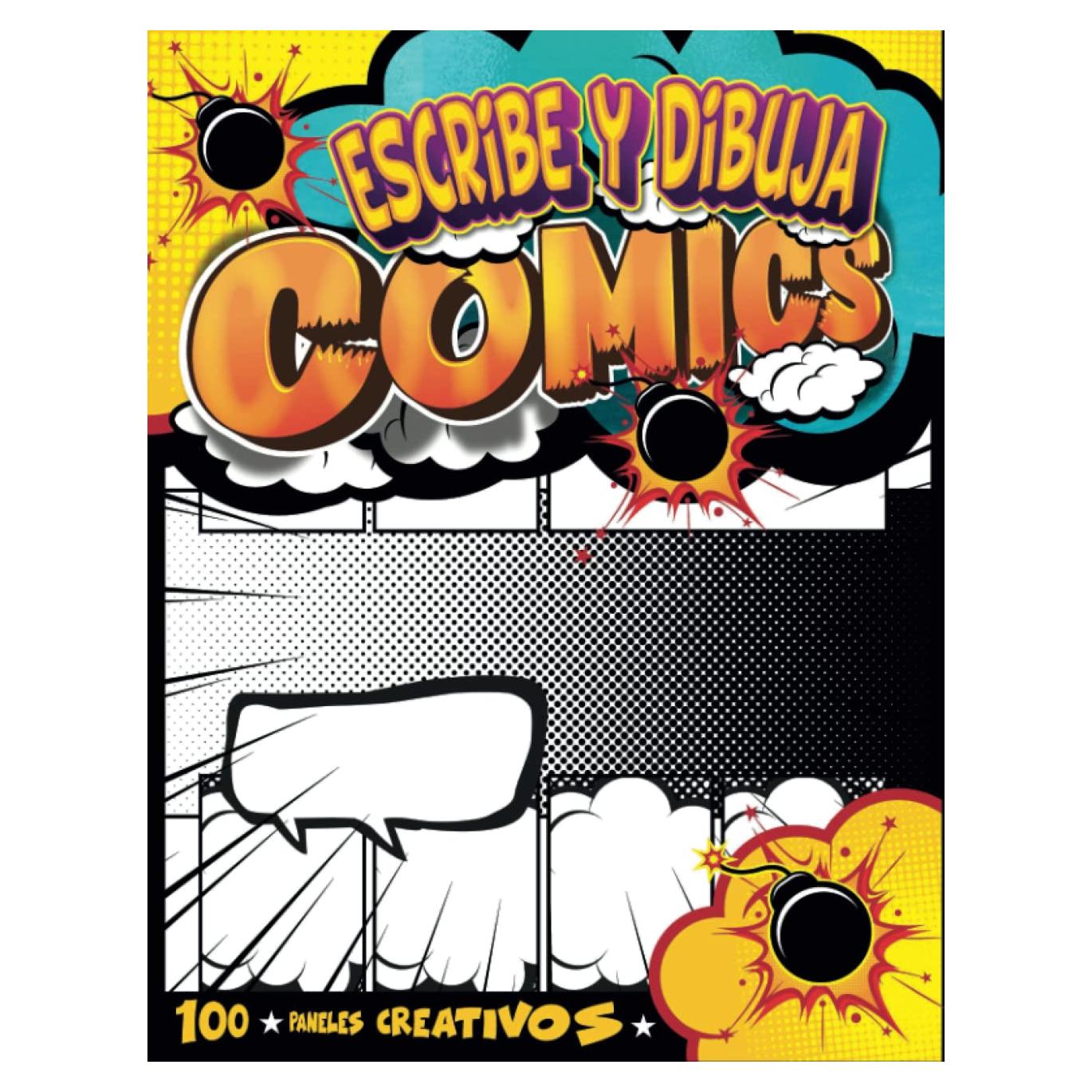 Libro de Cómics para Niños y Adolescentes - 100 Plantillas A4