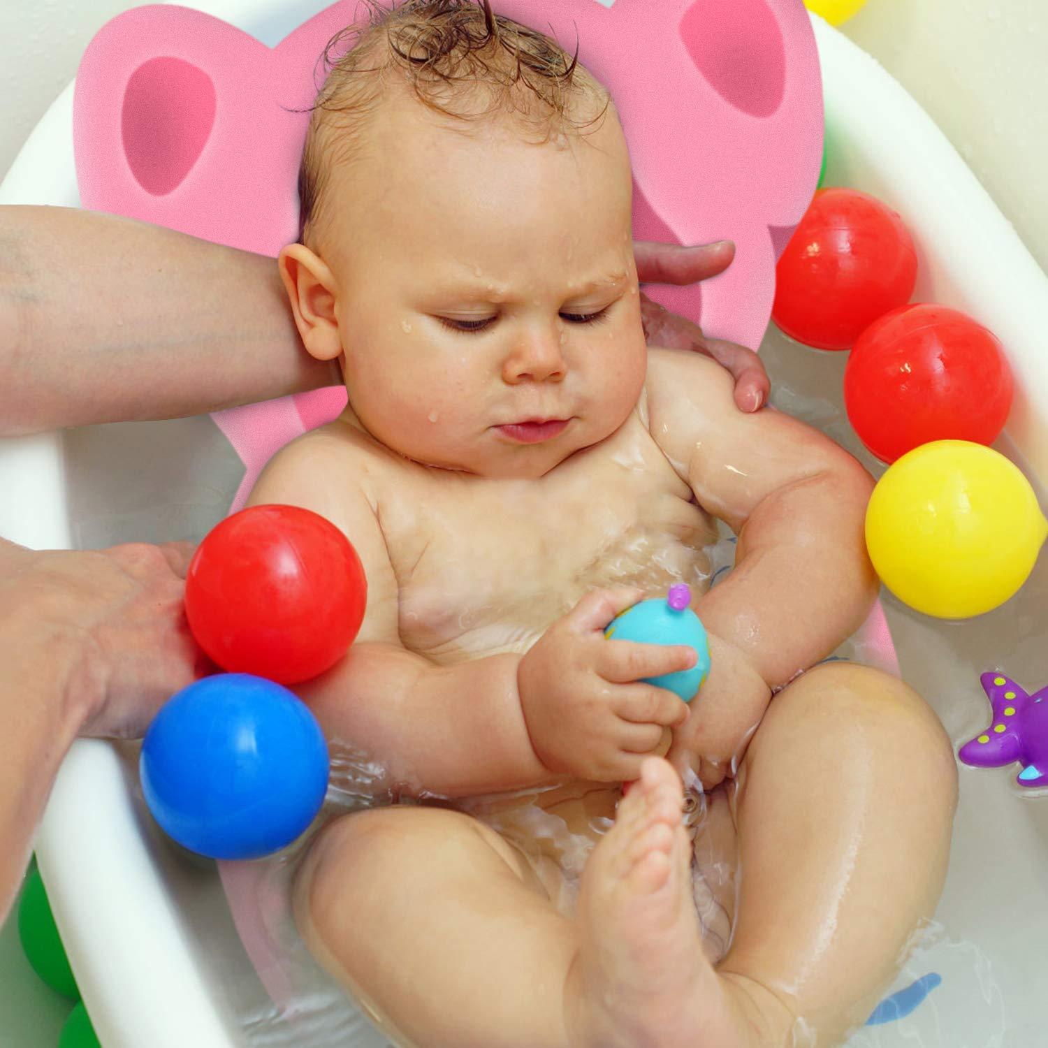 Esponja de Baño Infantil HALLO Elefante Rosa Antideslizante