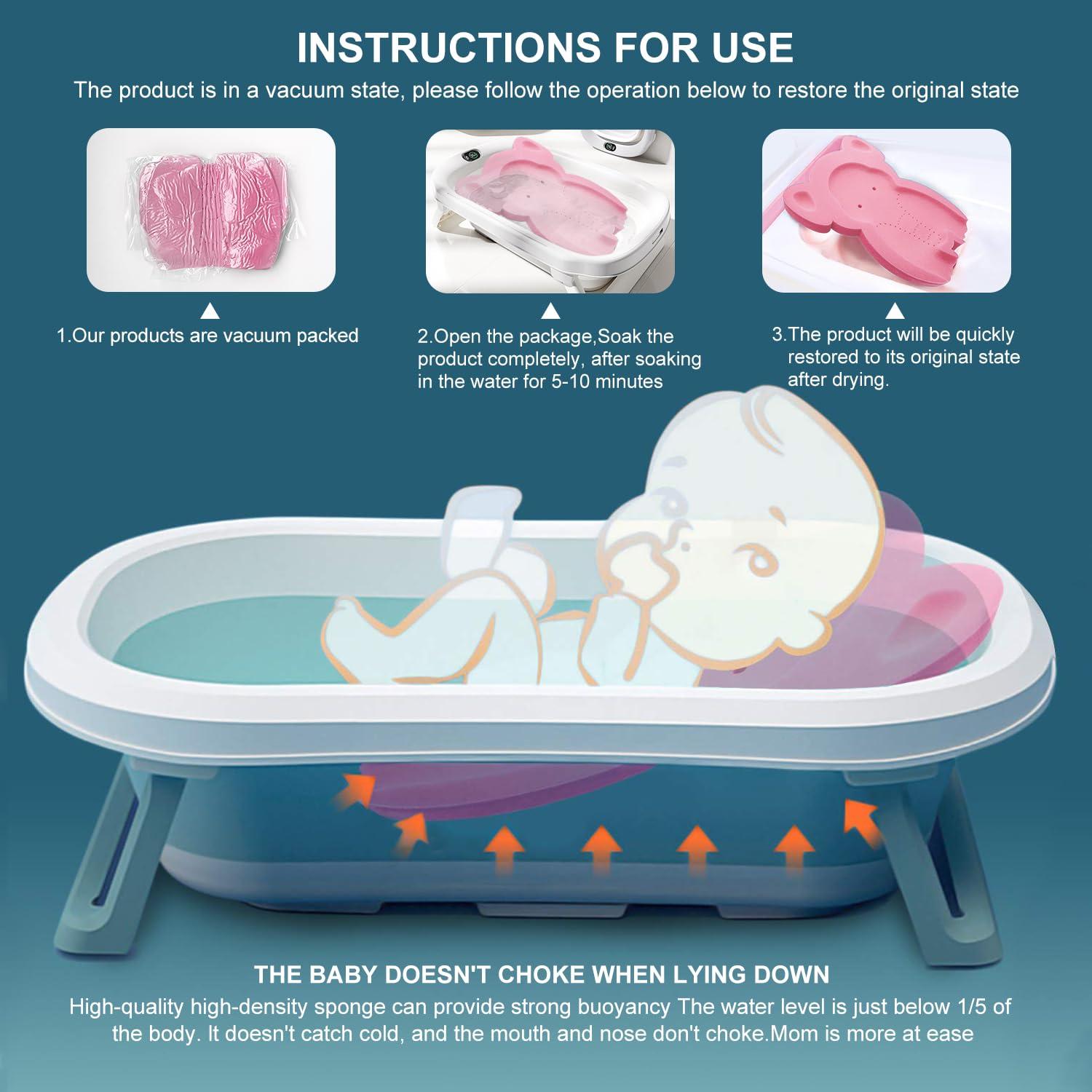 Esponja de Baño Infantil HALLO Elefante Rosa Antideslizante