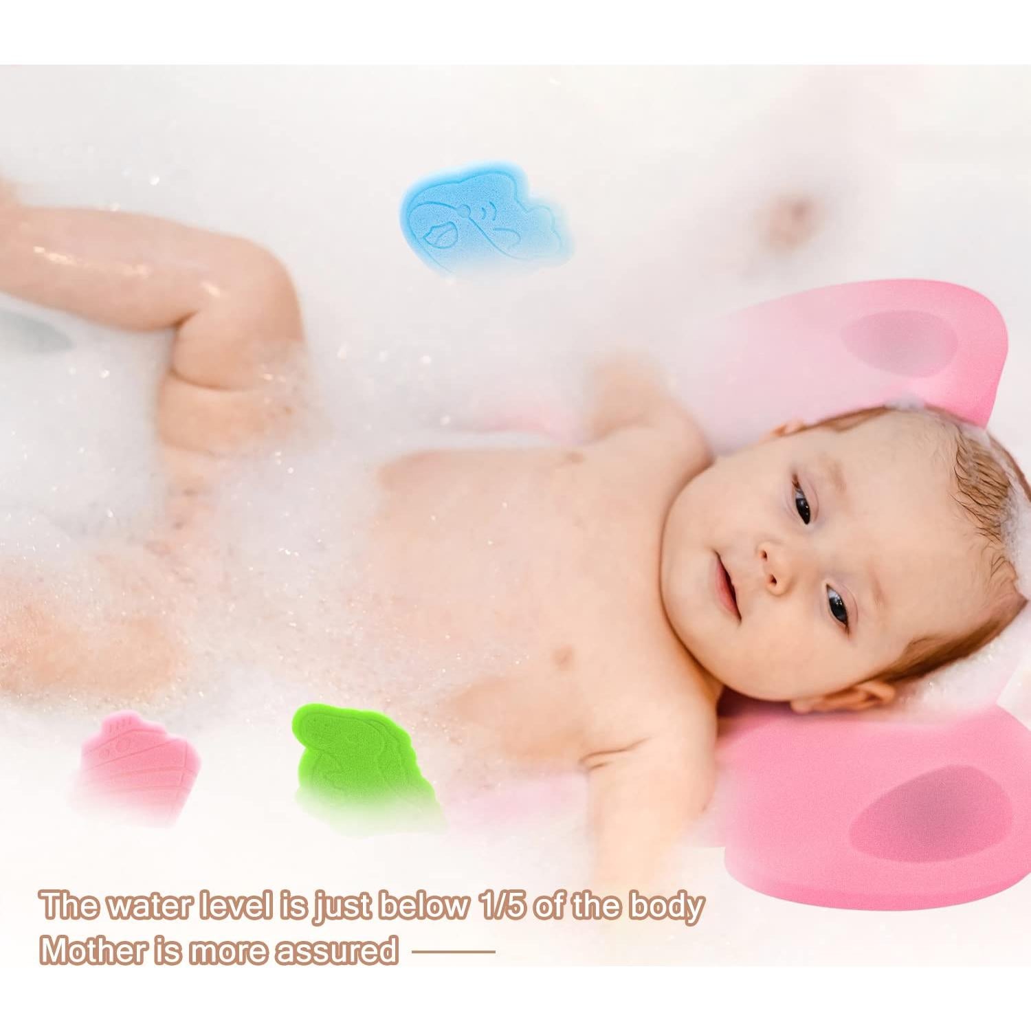 Esponja de Baño Infantil HALLO Elefante Rosa Antideslizante