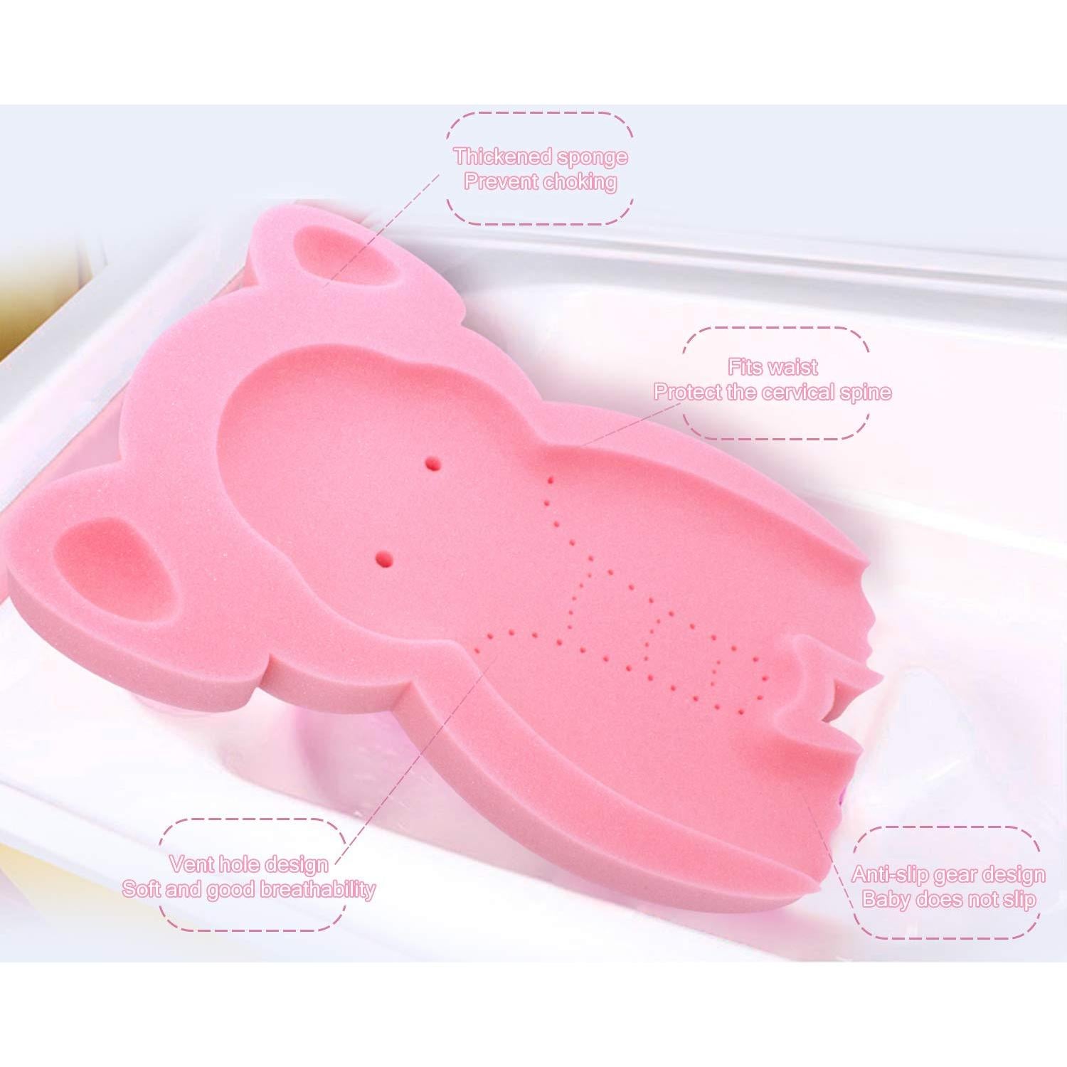 Esponja de Baño Infantil HALLO Elefante Rosa Antideslizante