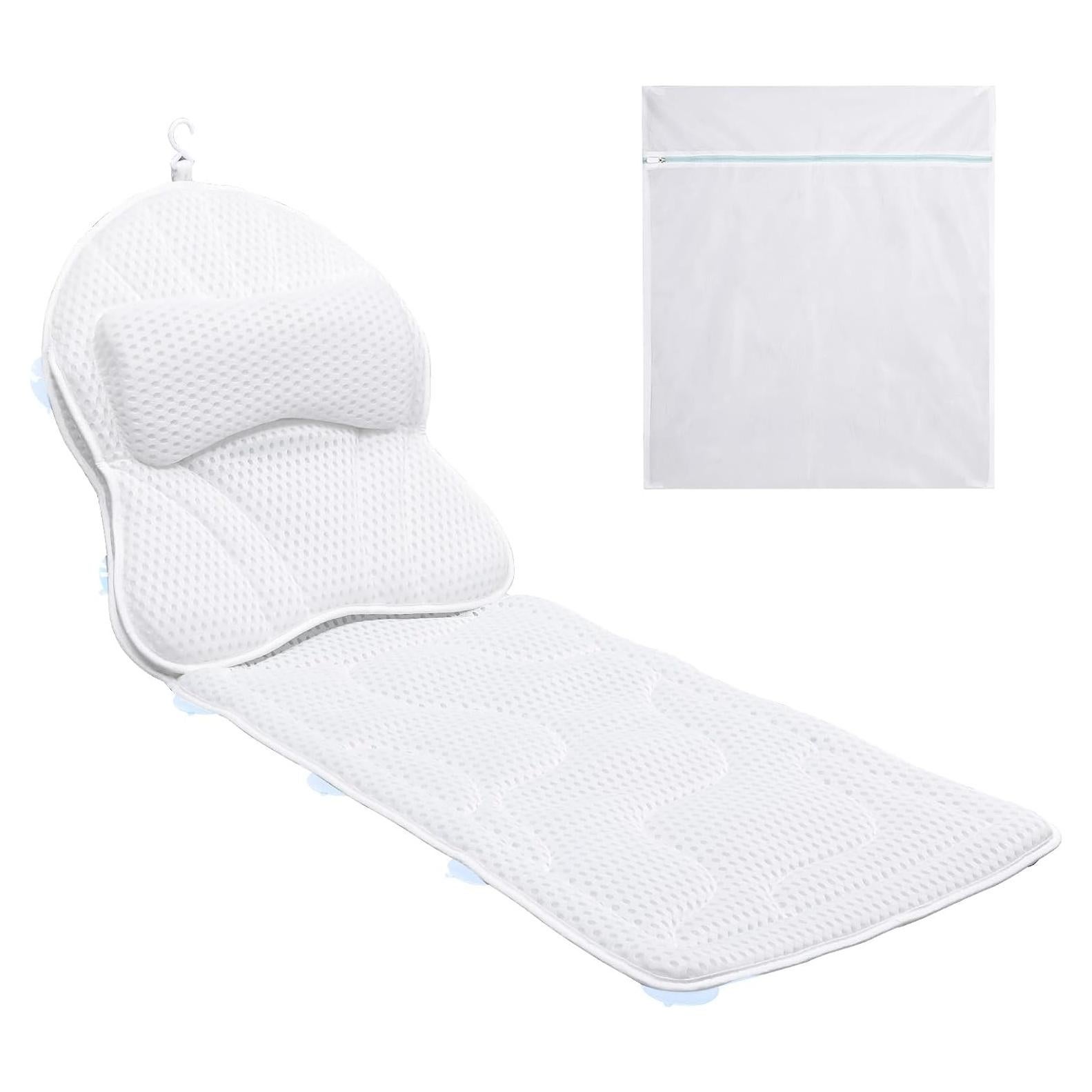 Almohada de Baño AISEELY de Cuerpo Completo con Ventosas