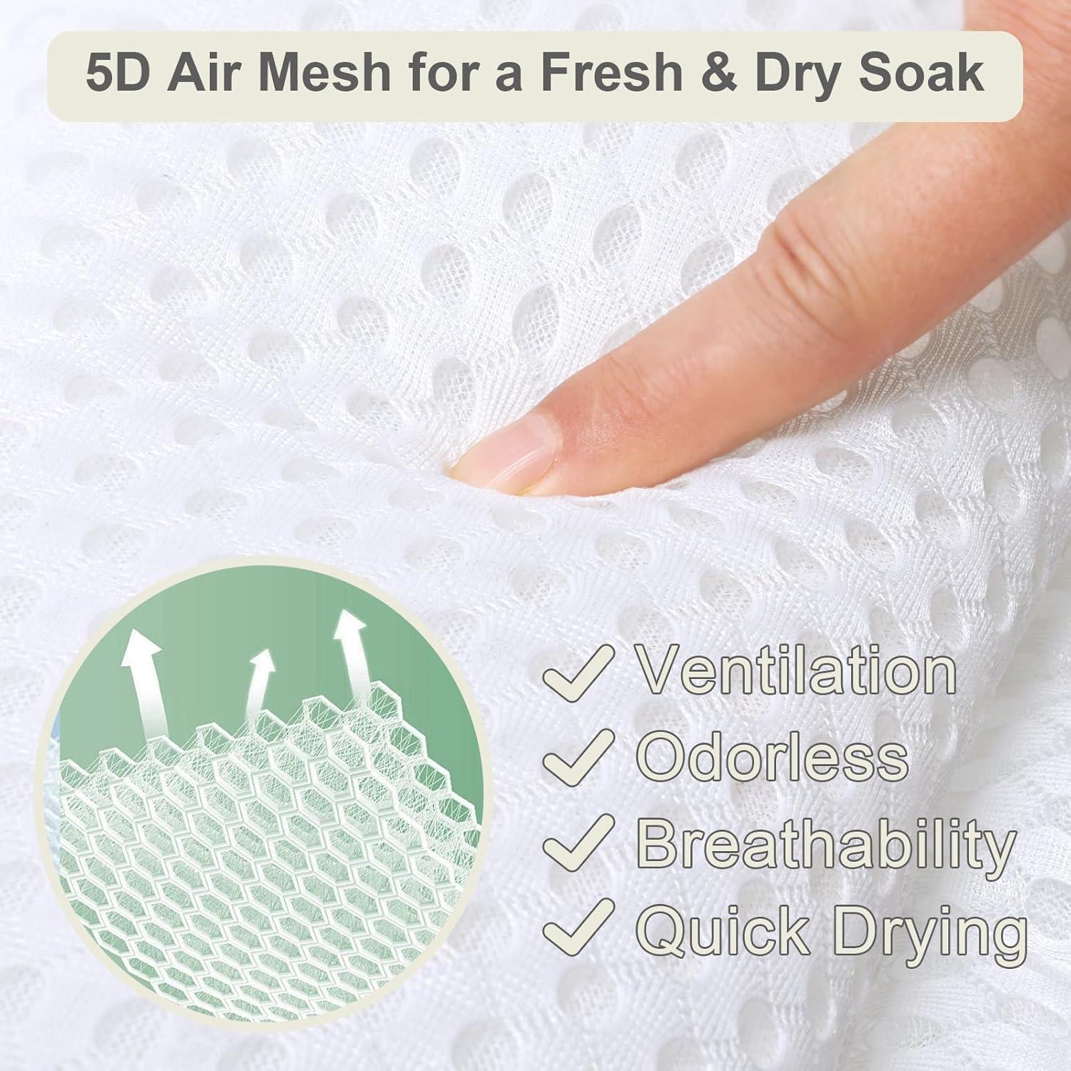 Almohada de Baño AISEELY de Cuerpo Completo con Ventosas