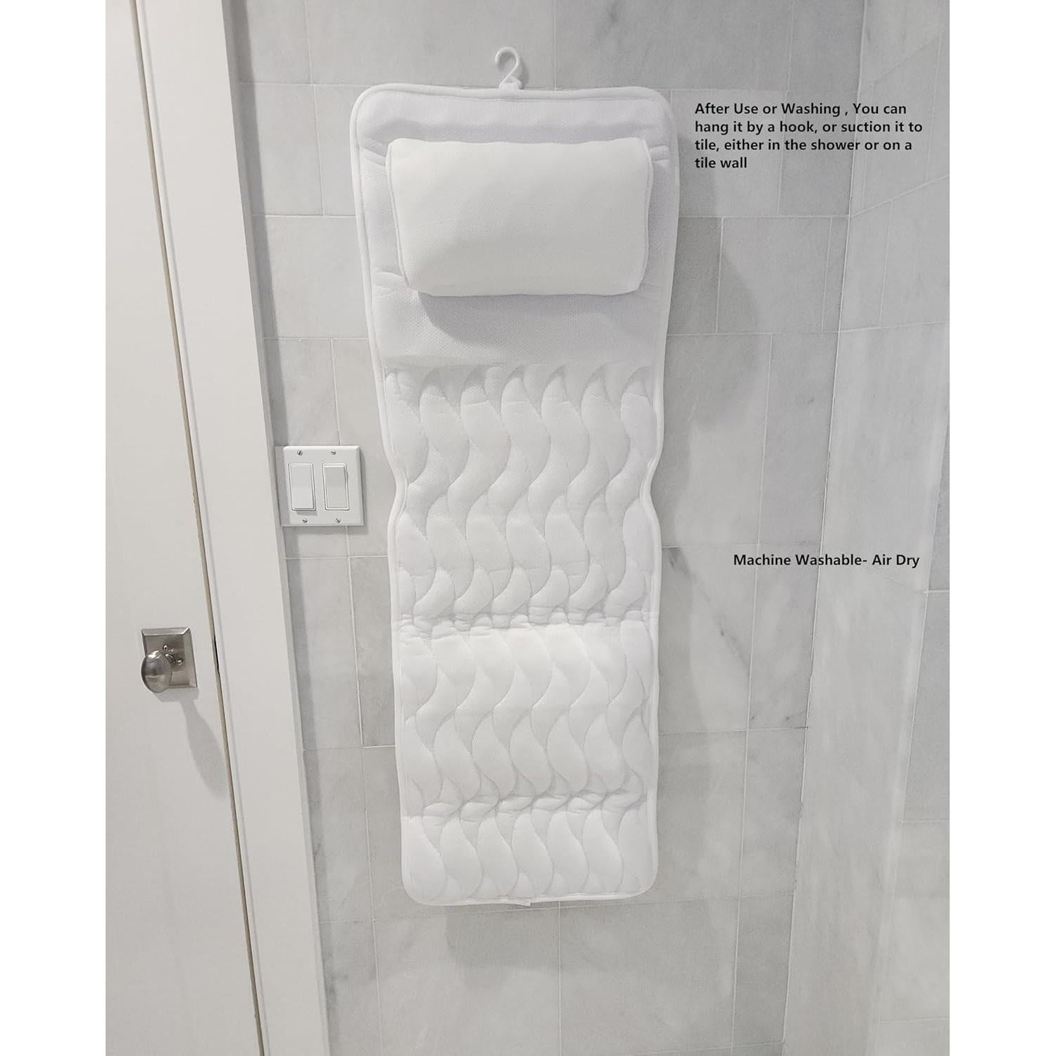 Almohada de Baño Completa Dependable - Malla 5D con 21 Ventosas