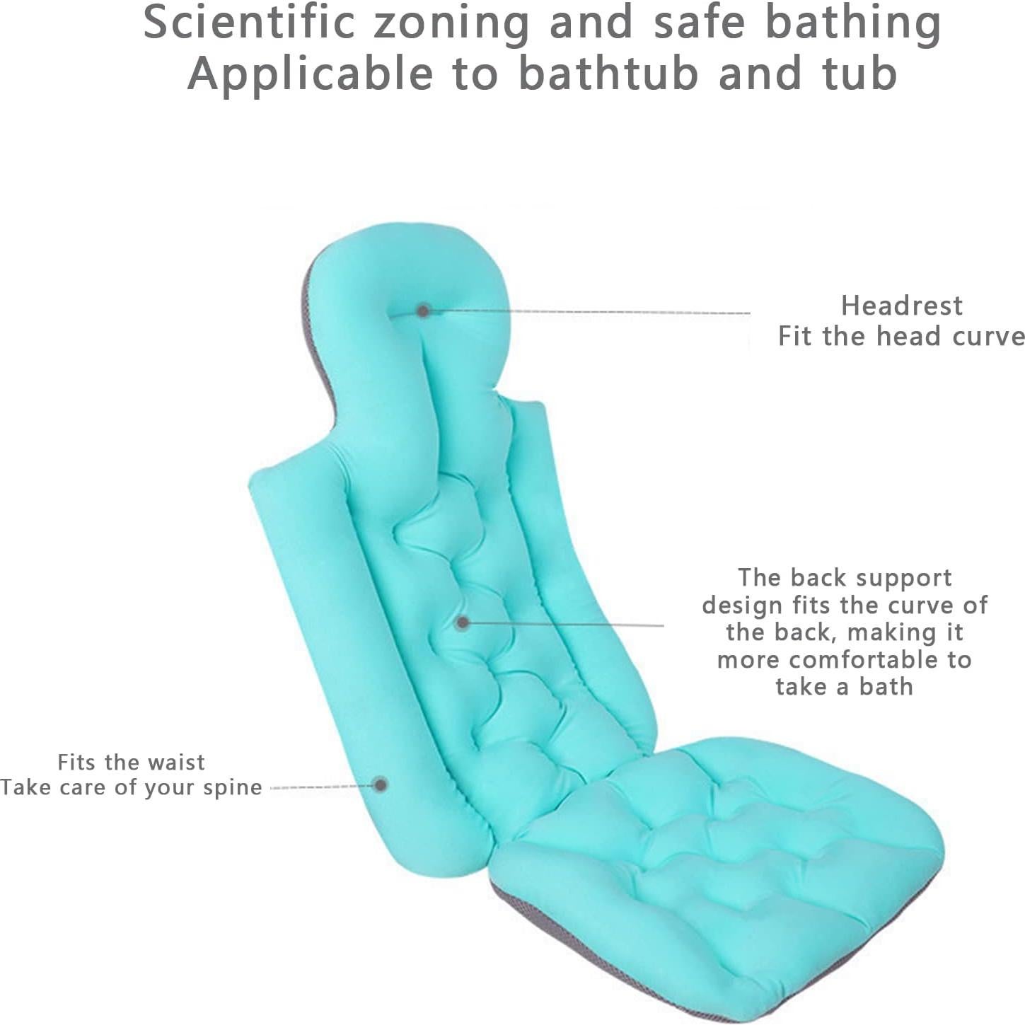 Almohada de Baño Ergonómica Juaugusep 93x40cm Azul