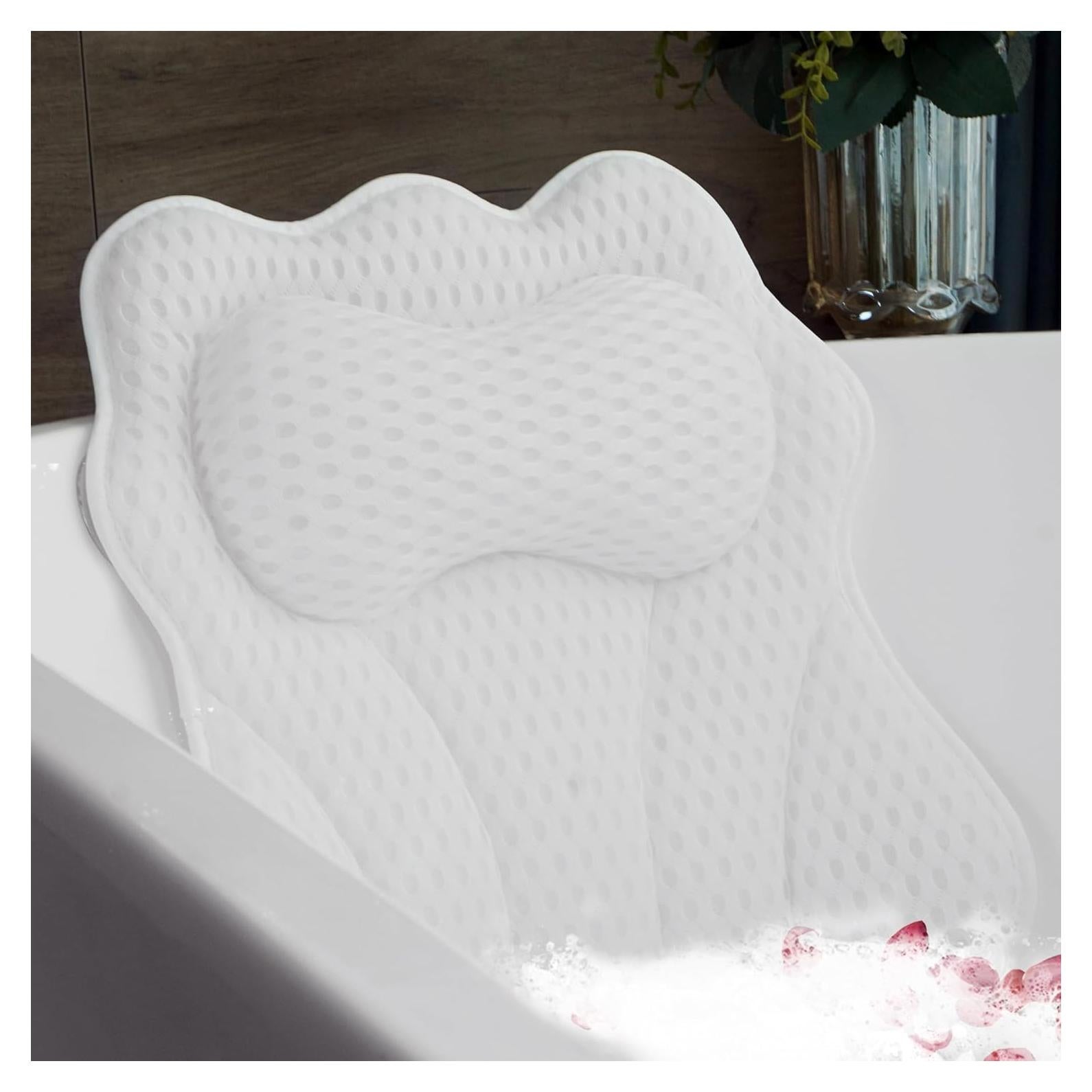 Almohada de Bañera Joeyset Spa Ergonómica Blanca 4D