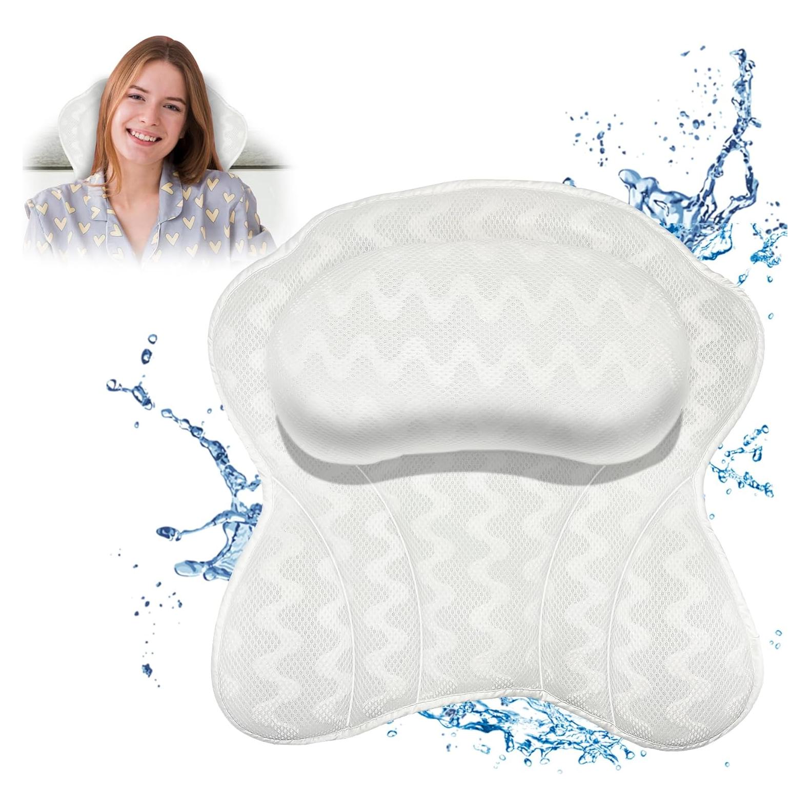 Almohada de Baño Spa Djblvvs Ergonómica 43x43 cm con Ventosas