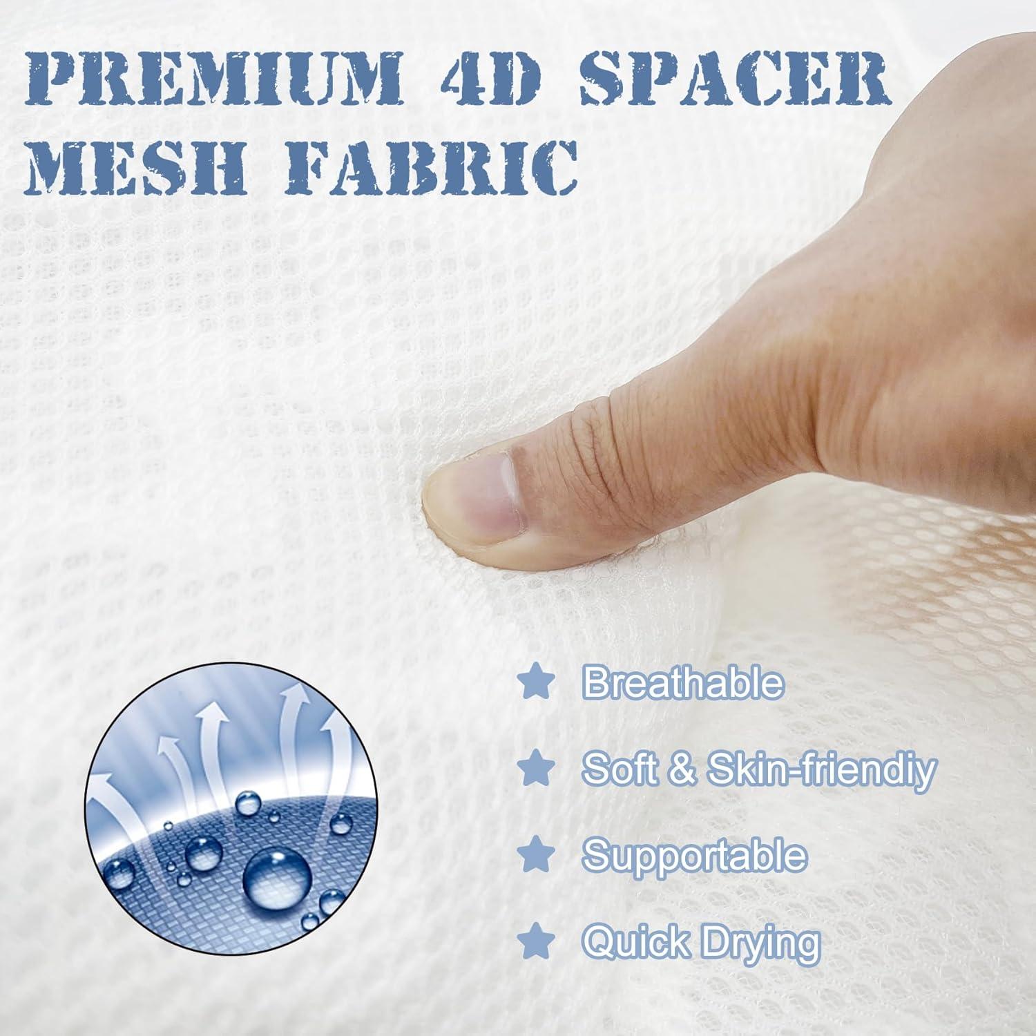 Almohada de Baño Spa Djblvvs Ergonómica 43x43 cm con Ventosas