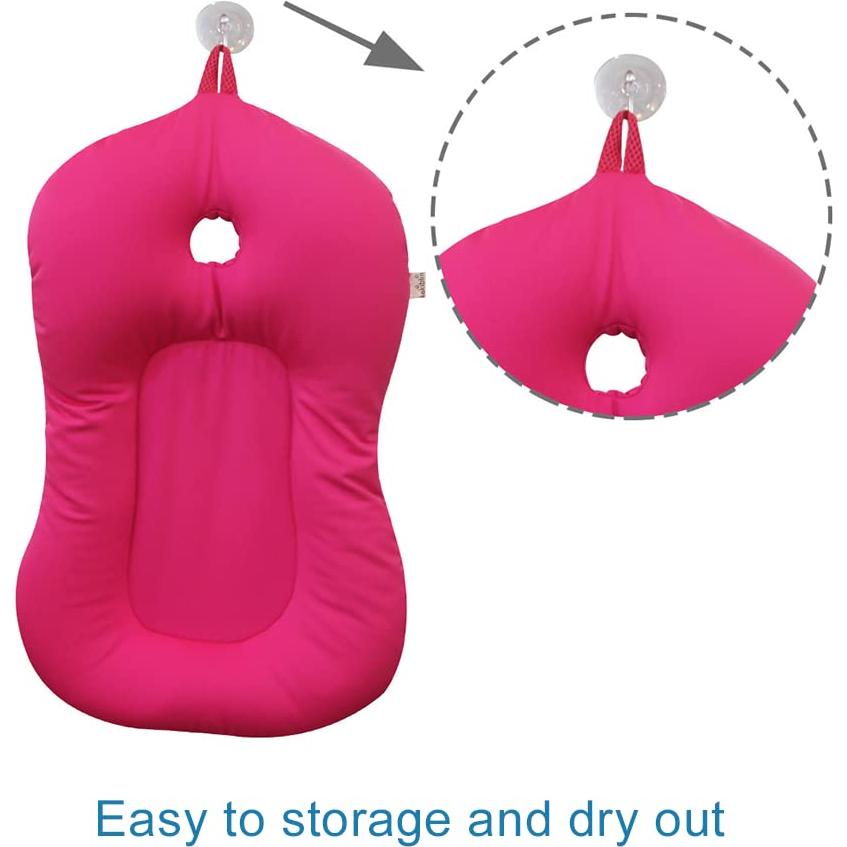 Cojín de baño antideslizante KAKIBLIN para bebés rosa 54x34 cm