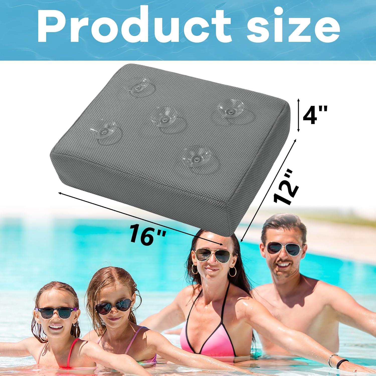 Cojín de Baño Acolchado MABOZOO 4 Pulgadas Gris