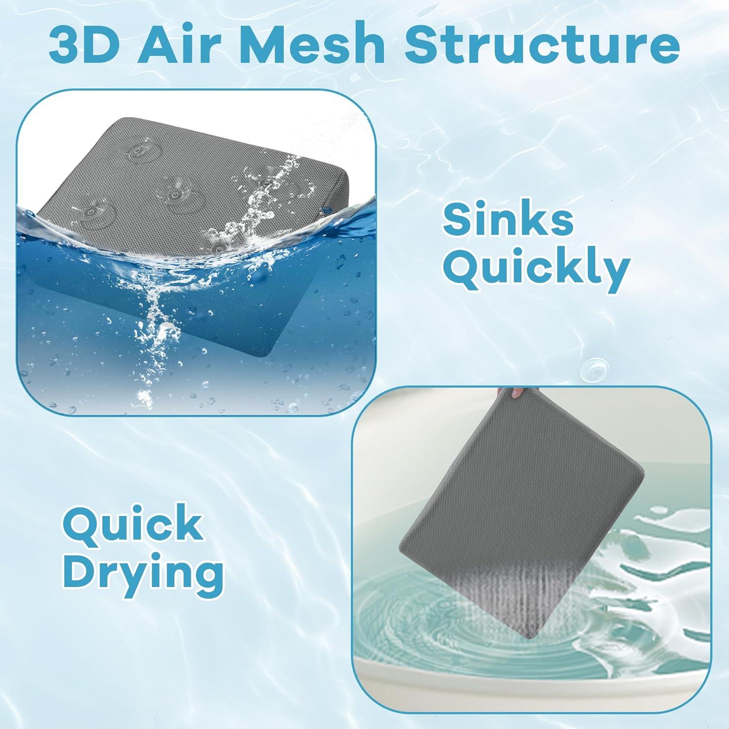 Cojín de Baño Acolchado MABOZOO 4 Pulgadas Gris