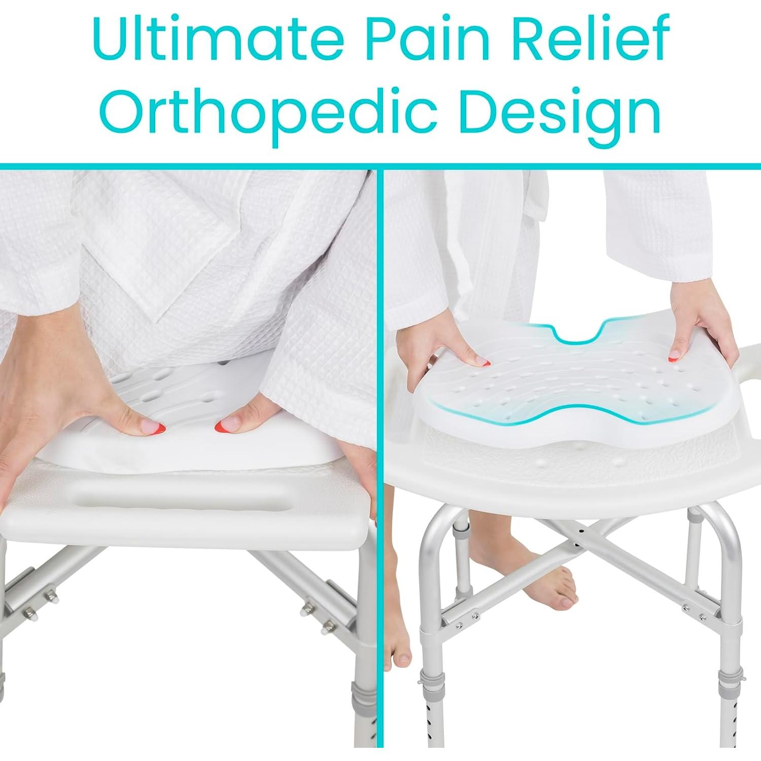 Cojín para Asiento de Ducha Vive - Antideslizante y Impermeable