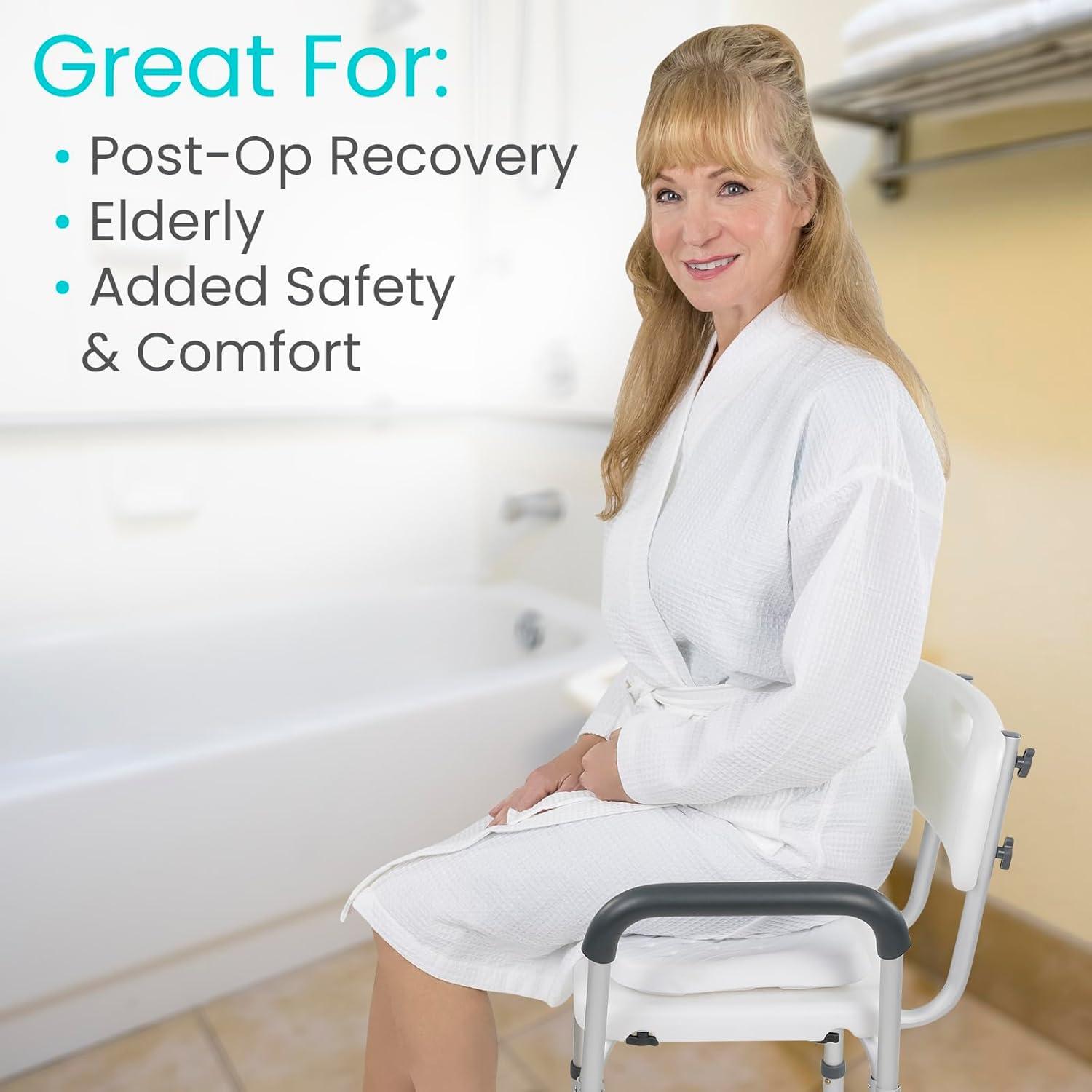 Cojín para Asiento de Ducha Vive - Antideslizante y Impermeable