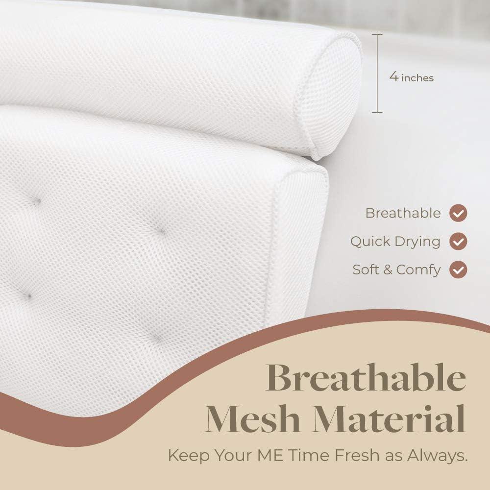 Almohada de Baño IndulgeMe con Ventosas y Cubierta de Drenaje