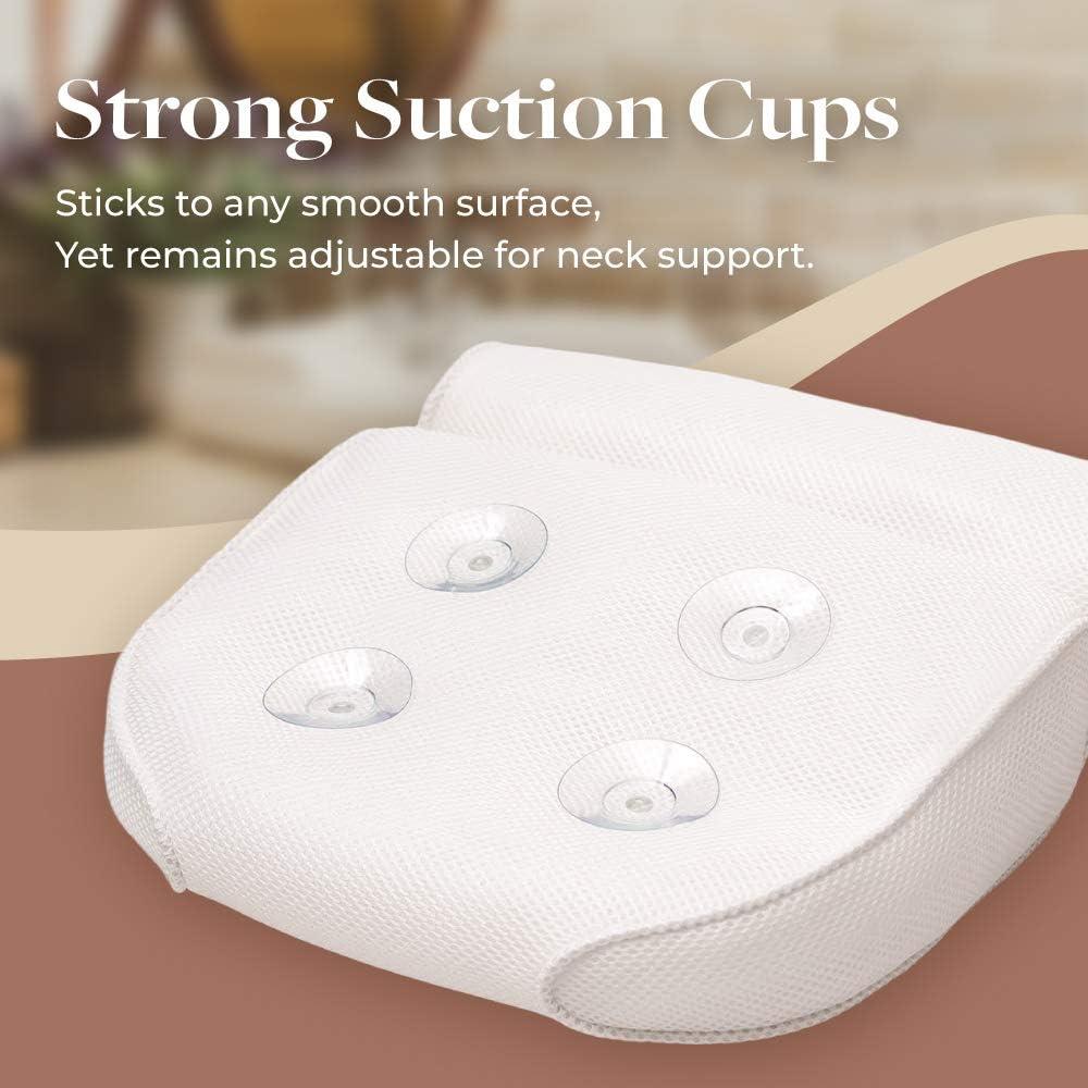 Almohada de Baño IndulgeMe con Ventosas y Cubierta de Drenaje