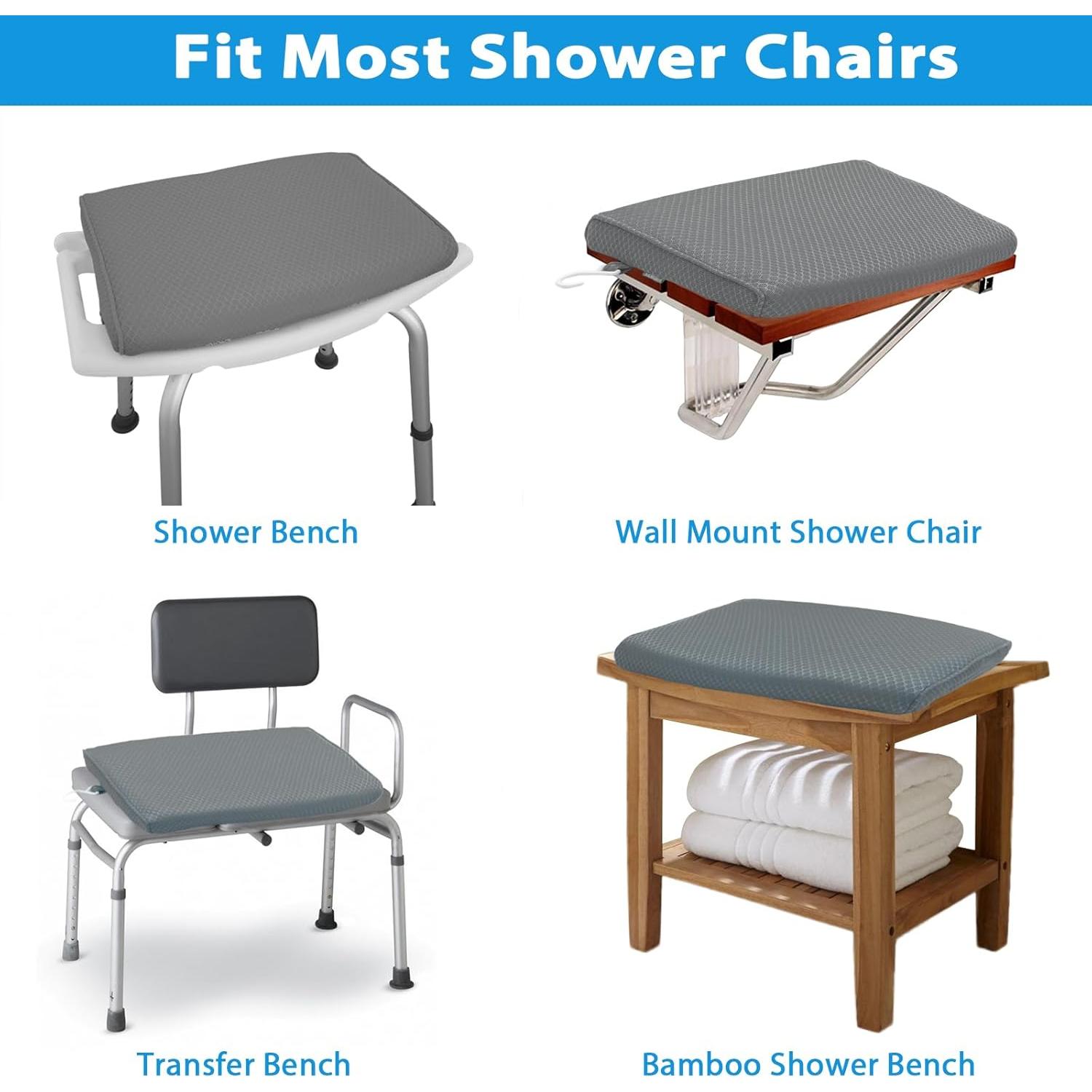 Cojín para Ducha AEROiVi SCC01-Gris Antideslizante 40x30cm