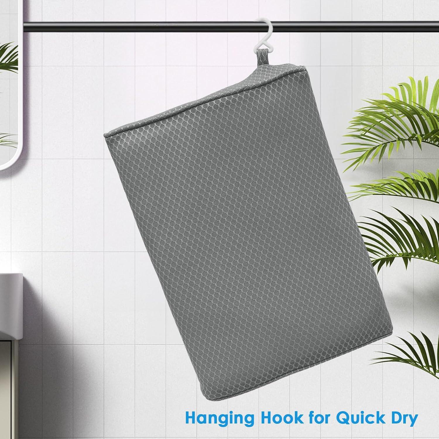 Cojín para Ducha AEROiVi SCC01-Gris Antideslizante 40x30cm