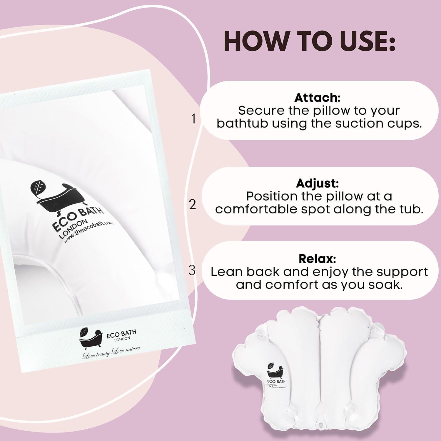 Almohada de Baño Eco Bath London Impermeable Antideslizante