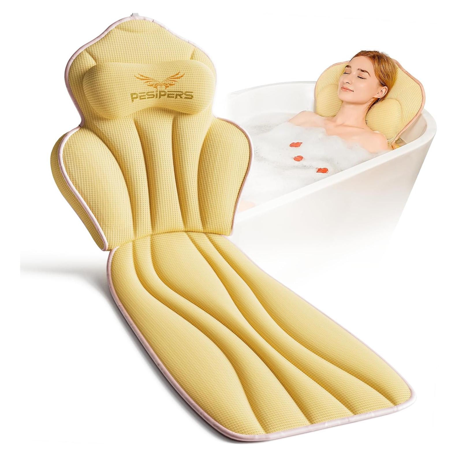 Almohada de Baño Ergonómica Pesipers 61.7x22.8 cm Dorado