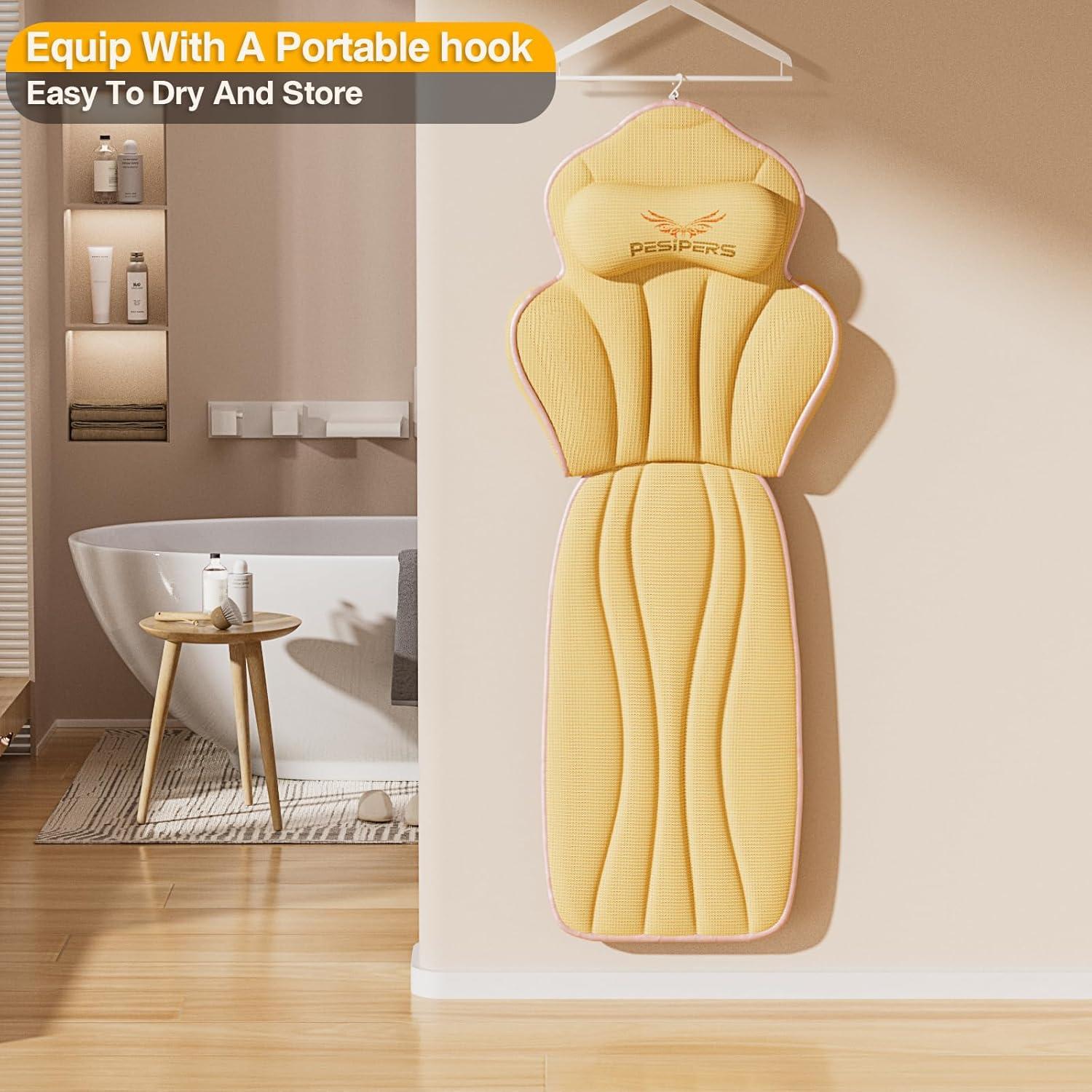Almohada de Baño Ergonómica Pesipers 61.7x22.8 cm Dorado